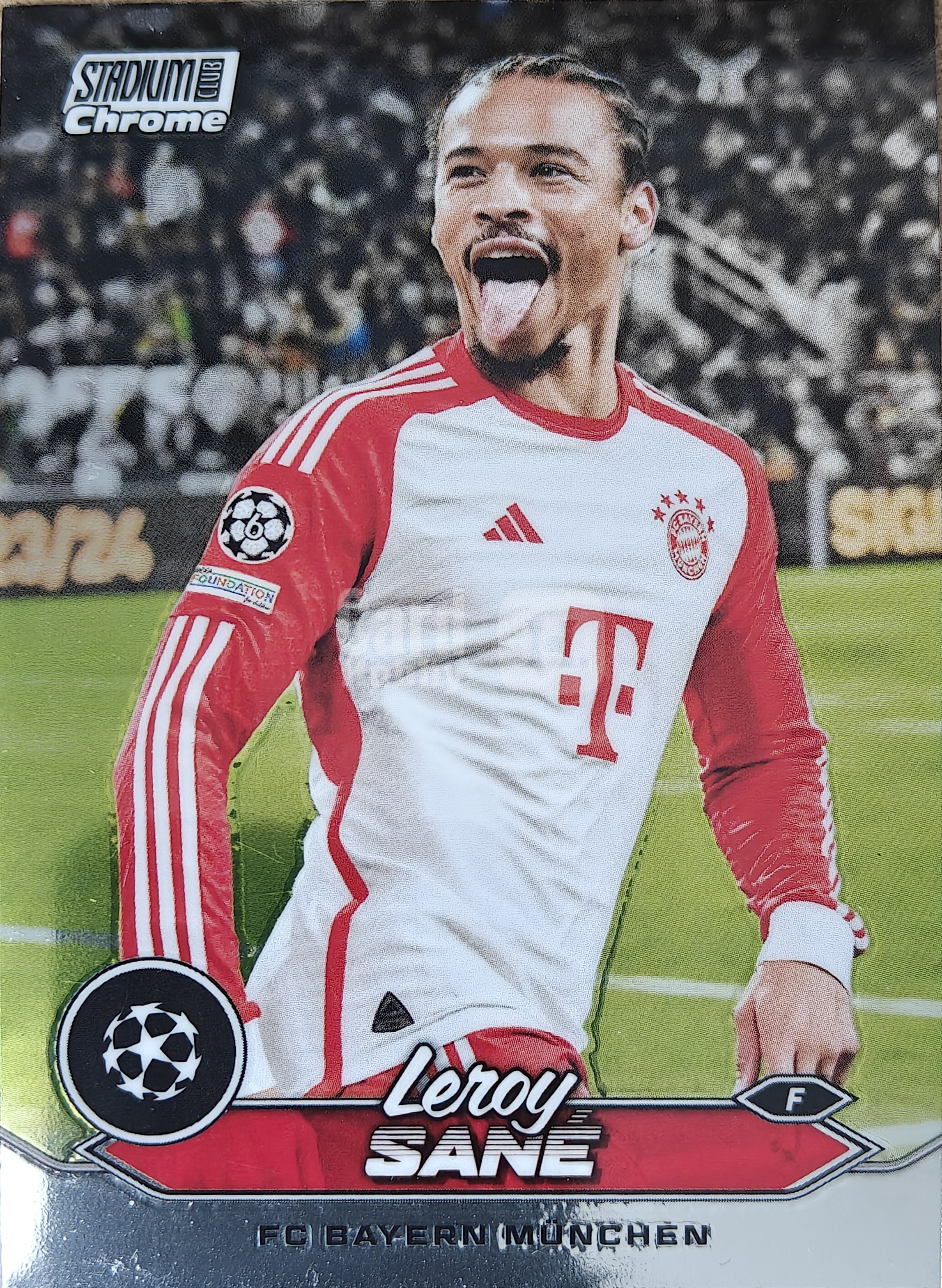 【k代拍】2024 Topps Stadium Club Chrome leroy sane 拜仁慕尼黑 勒鲁瓦·萨内 竞技场 欧冠 不保卡品