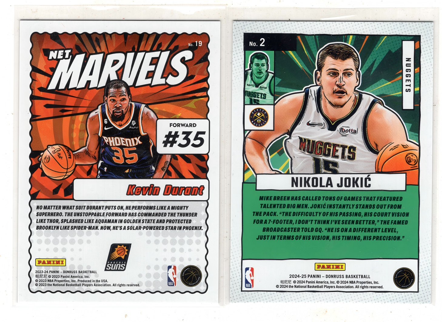 2024-25 Panini Donruss lot 【来拆波卡】太阳 掘金 杜兰特 约基奇 杜蕾斯 漫威 佛光折 99编 jjdk