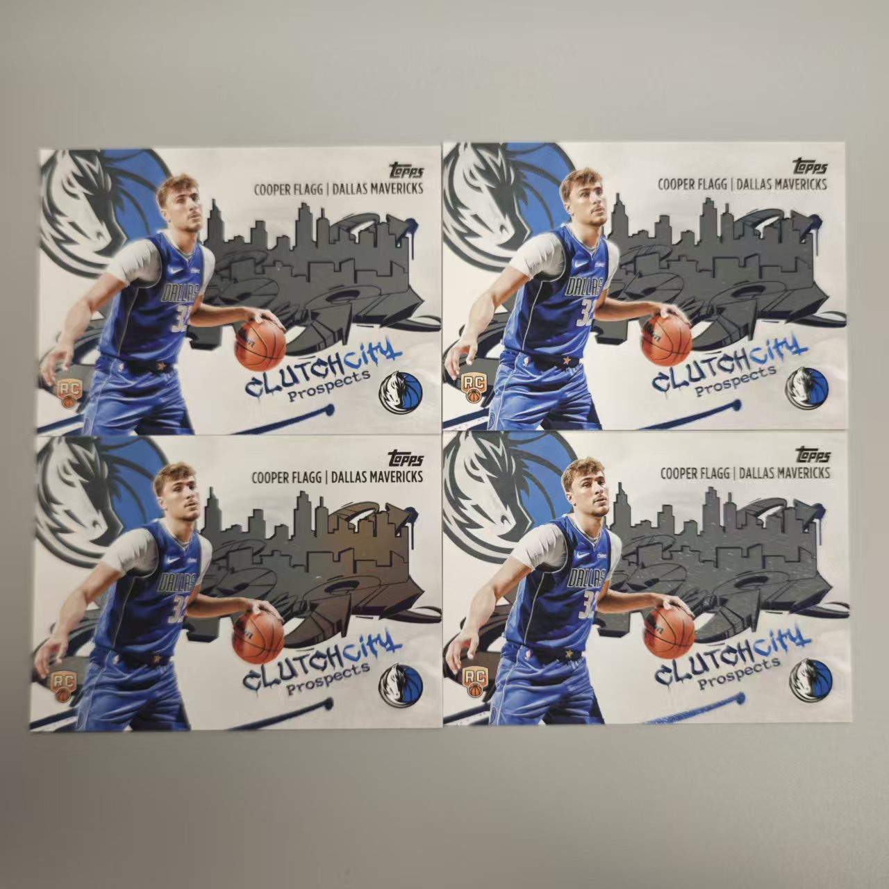 2025 【六六代卖 预付快速回款】 TOPPS Cooper Flagg RC 弗拉格 独行侠 新秀 城市 特卡 折射 四张打包 不保卡品(套子001)