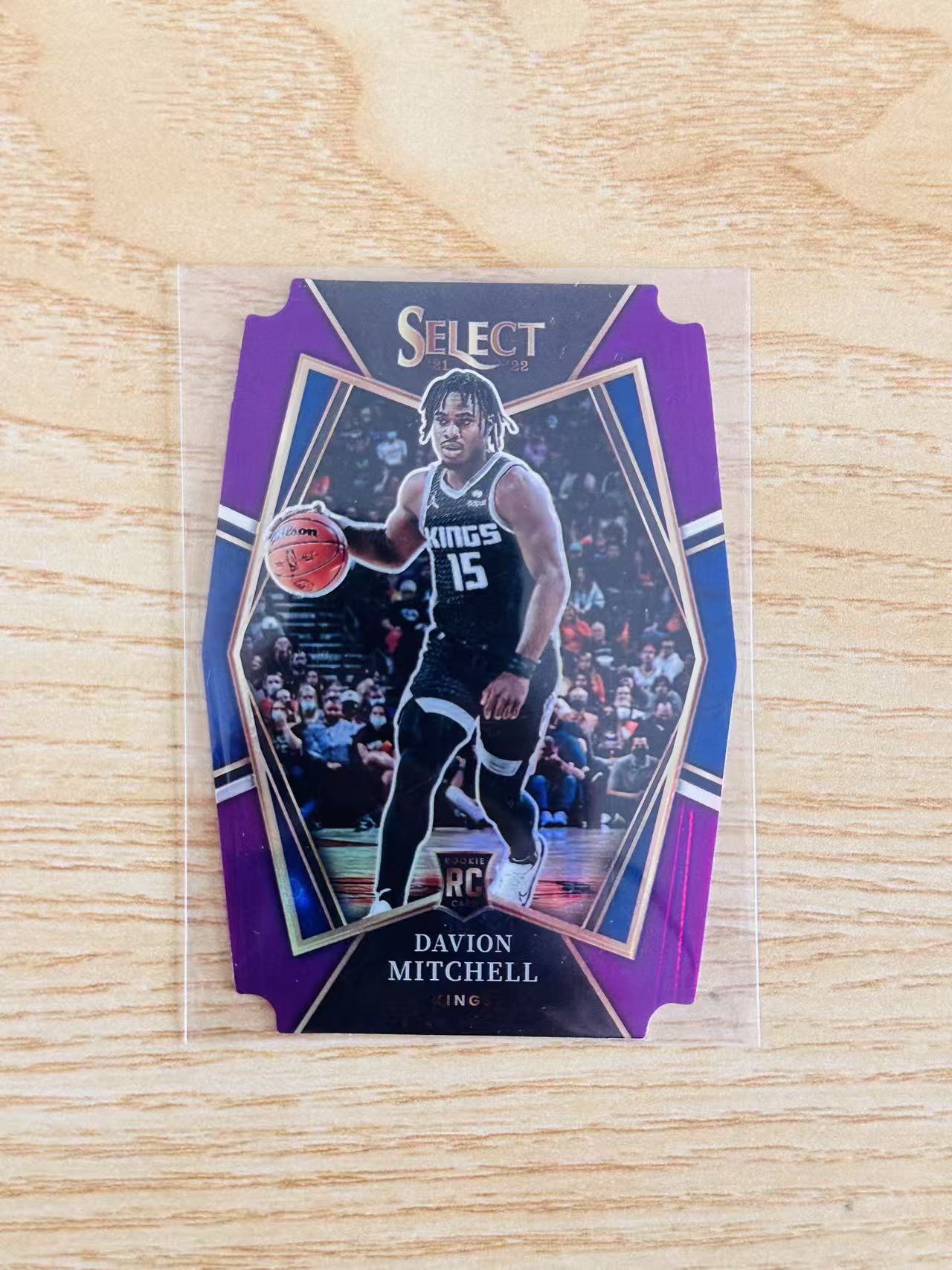 2021-22 Panini Select Davion Mitchell 戴维恩 米切尔 新秀 RC 紫折 99编 异形 国王 收藏必备