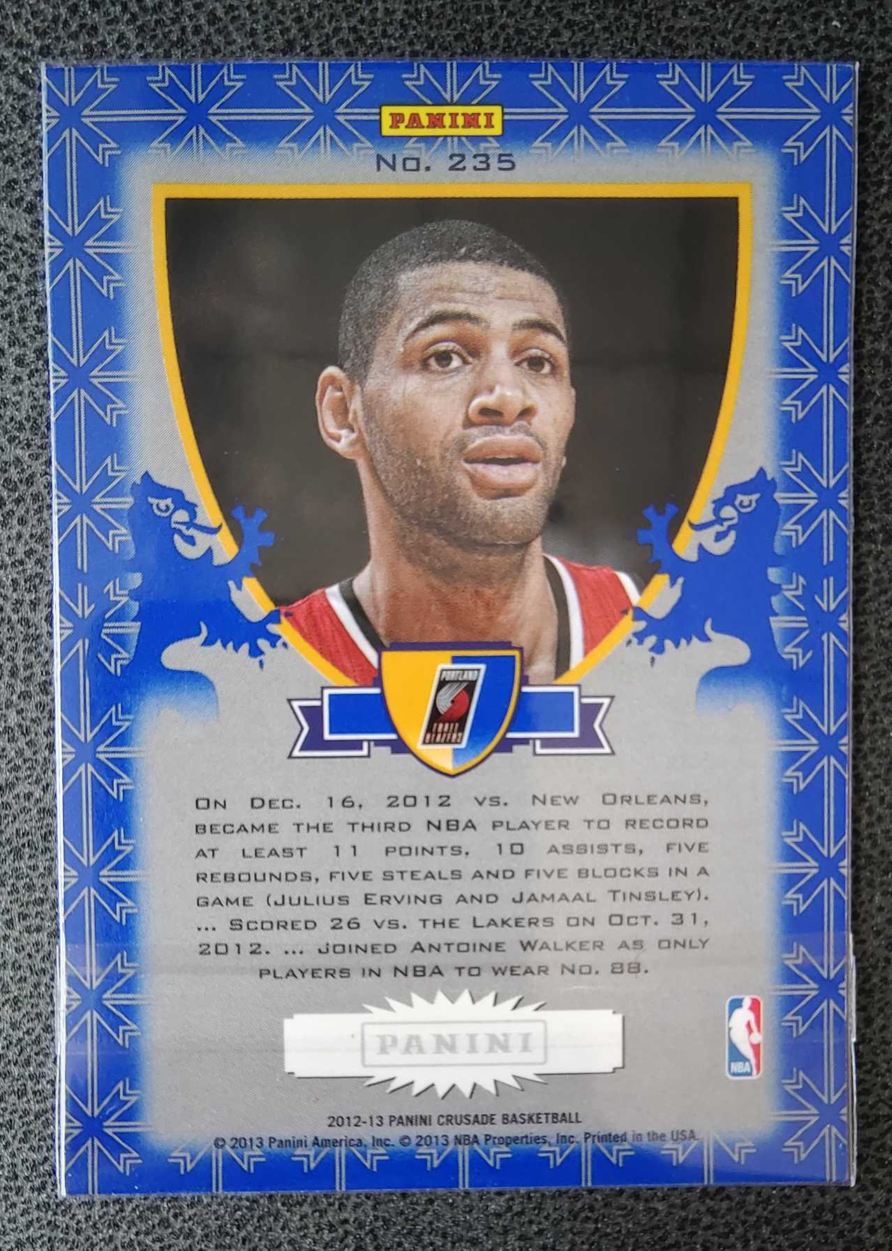 2012-13 Panini Crusade Nicolas Batum 开拓者队 尼古拉斯 巴通姆 巴图姆 法国队 十字军