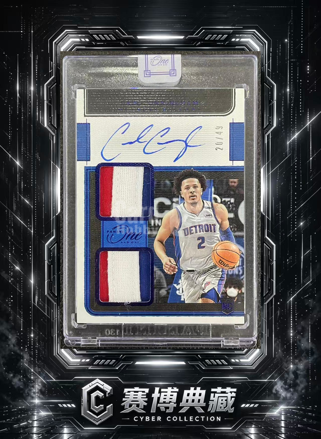 2021-22 Panini One and One Cade Cunningham 【赛博典藏】 oao 活塞 凯德 康宁汉姆 坎宁安 /49编 rpa 双窗 签字 卡签 CC 微瑕如图 #DE#
