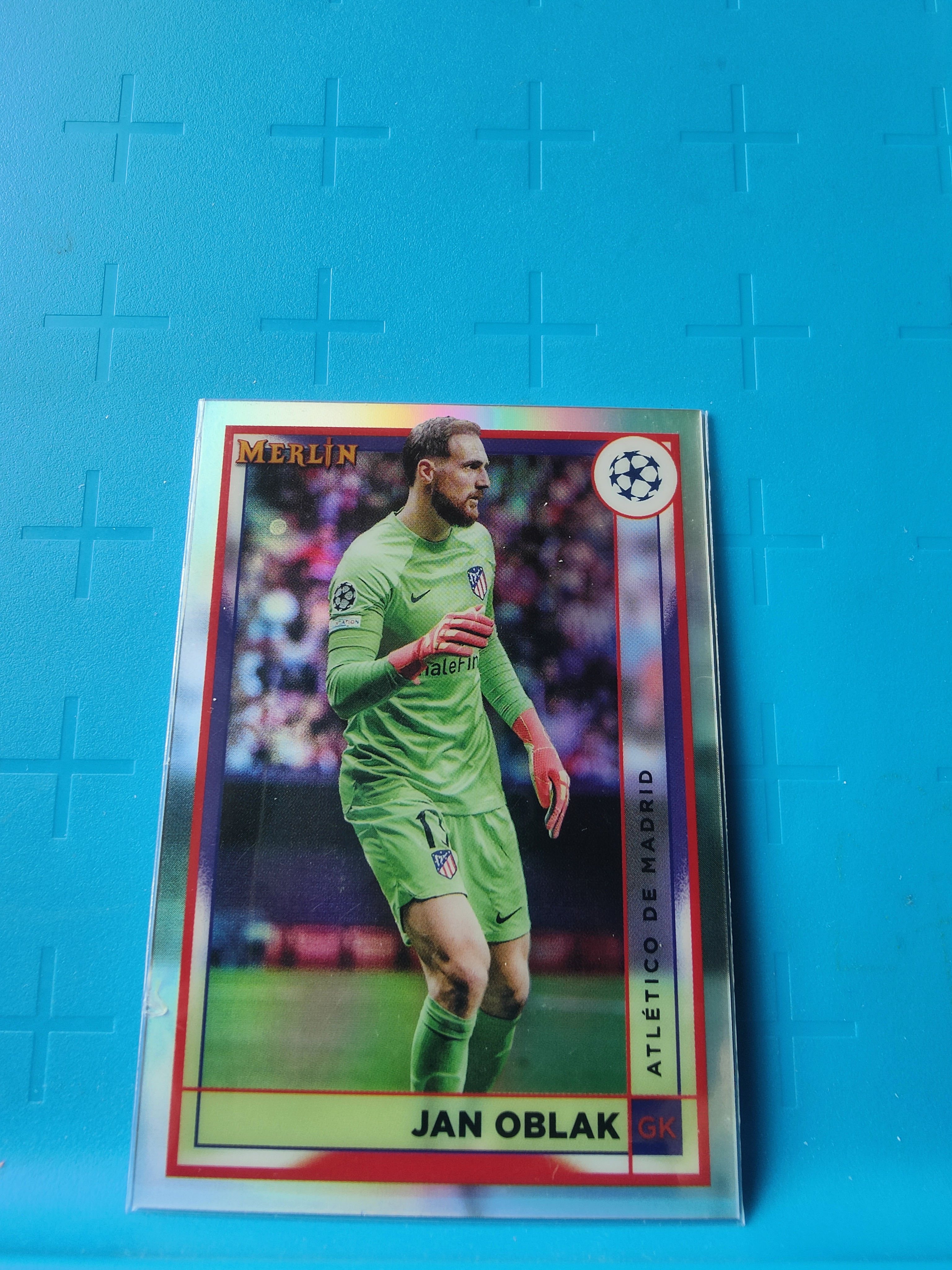 2023 Topps Merlin Jan Oblak 欧冠 梅林 简 奥布拉克 马竞 银折 折射 卡品如图 X013Q