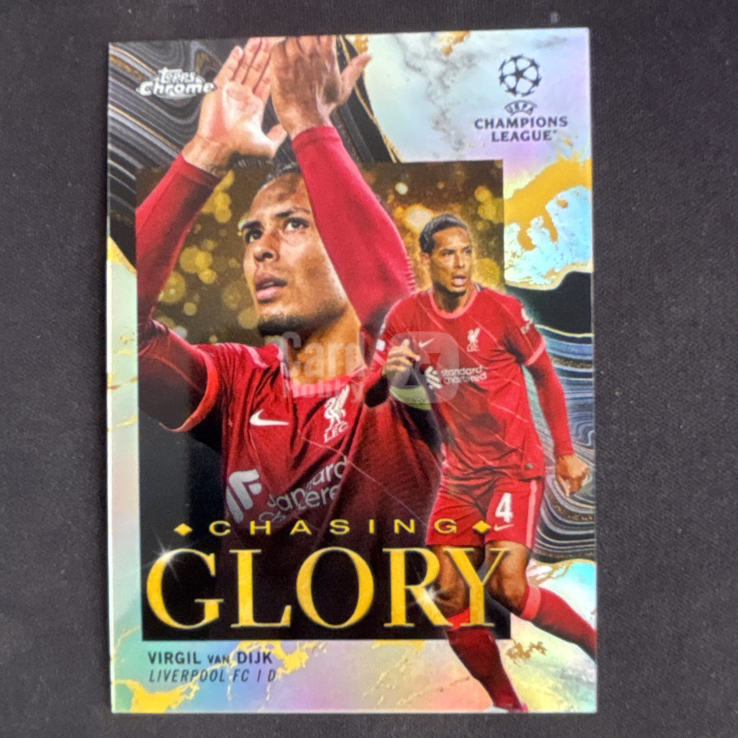 2022 Topps Chrome Virgil van Dijk 利物浦 荷兰 范戴克 GLORY特卡 银折  卡品如图 只合并当日订单运费