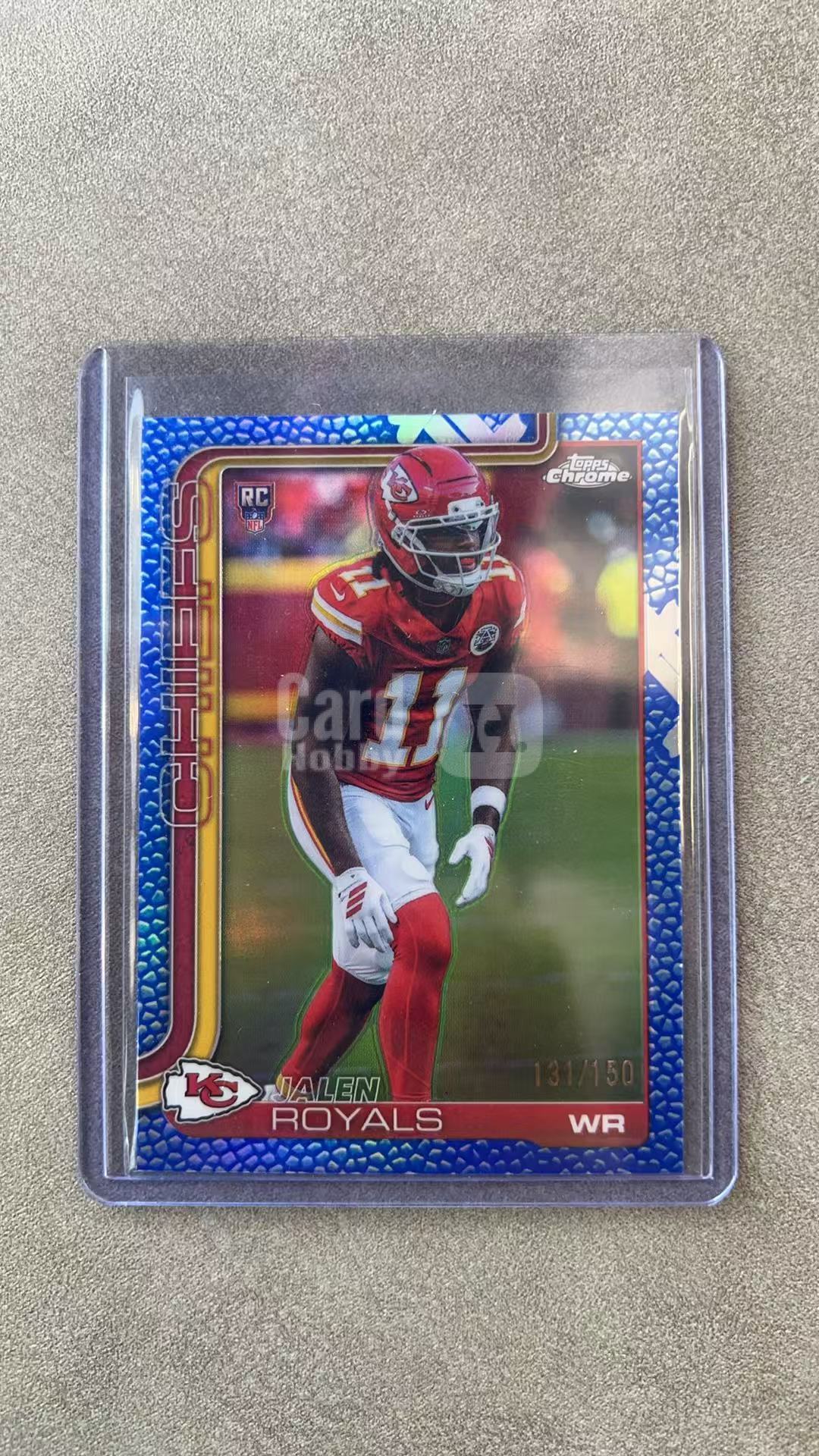 4458【330球星卡实体店代卖】2025 Topps Chrome TC元年 NFL Jalen Royals 杰伦 罗伊尔斯 酋长 新秀RC 蓝球皮折 131/150编 仅顺丰寄付(WWTY)
