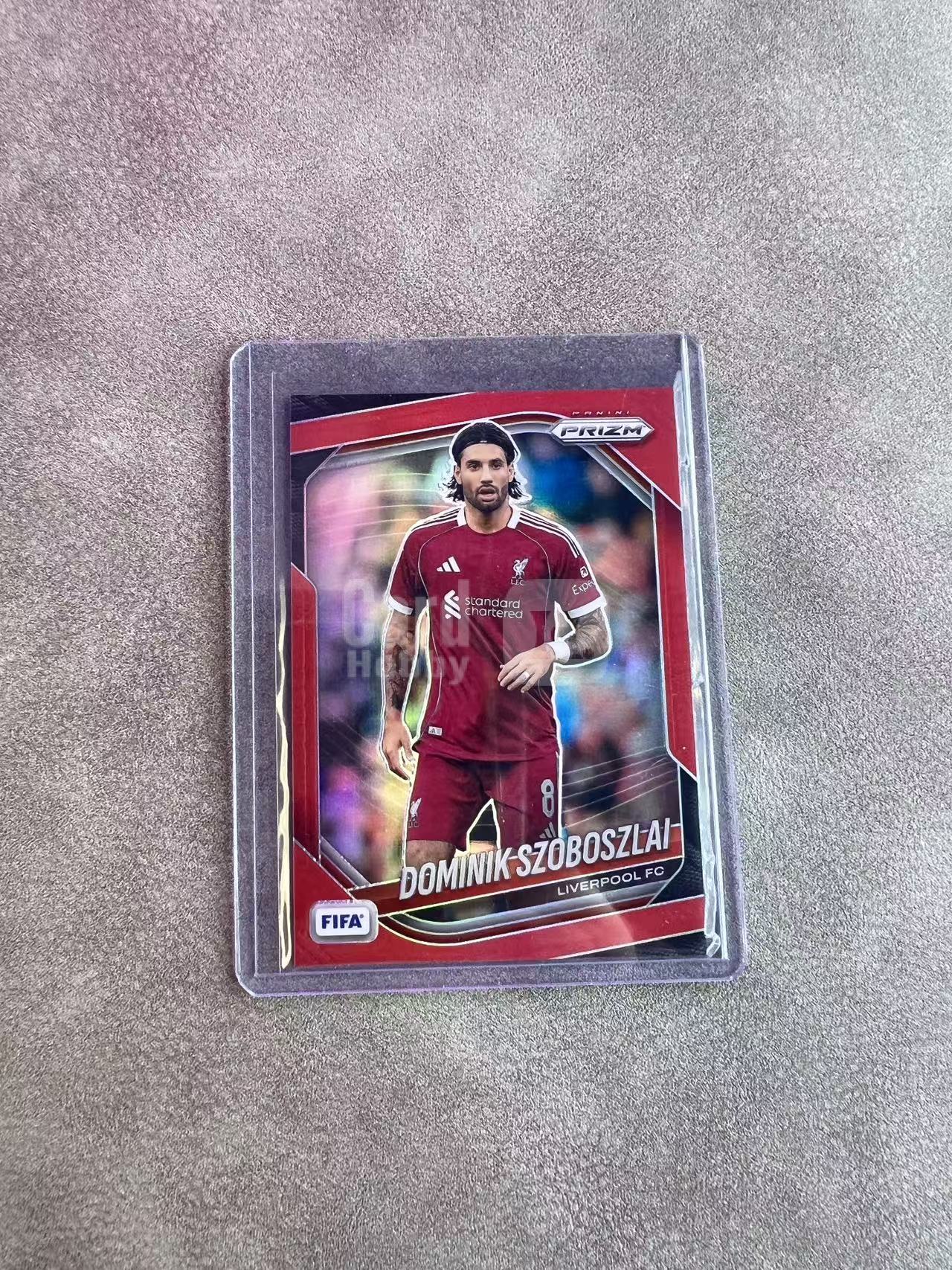 5975【330球星卡实体店代卖】panini 25-26 prizm FIFA Dominik Szoboszlai 利物浦 多米尼克 索博斯洛伊 100/149编 红折 仅顺丰寄付(UK23)