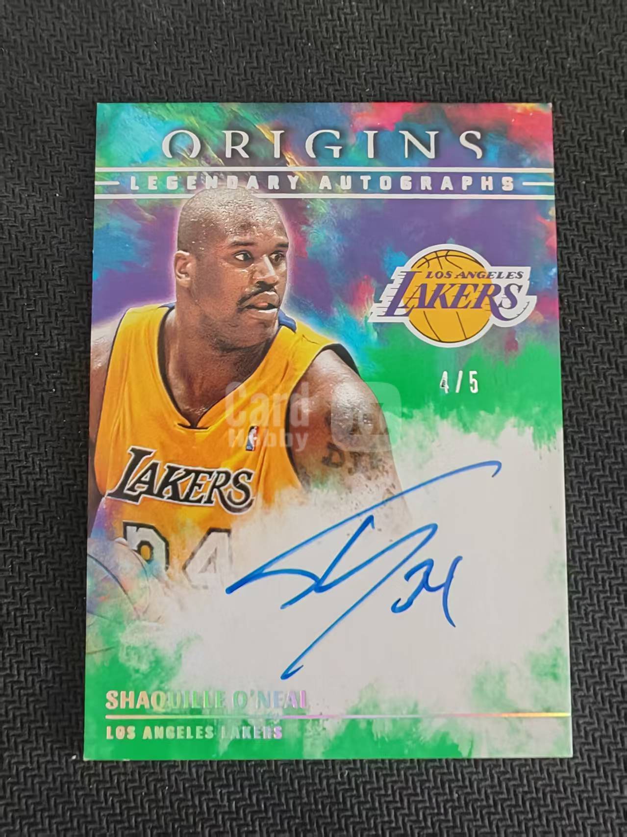 「钢炮拍卖」2021-22 Panini Origins Shaquille O'Neal 起源 湖人 沙奎尔 奥尼尔 大鲨鱼 绿平行 卡签 签字 5编 收藏必备 G 鹏浩