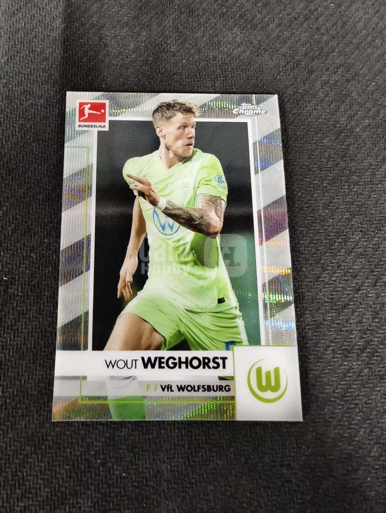 【可合并,不累计】2021 Topps Chrome Wout Weghorst 沃尔夫斯堡 阿贾克斯 荷兰 韦霍斯特 德甲TC 波纹折 250编 划痕 边角瑕疵