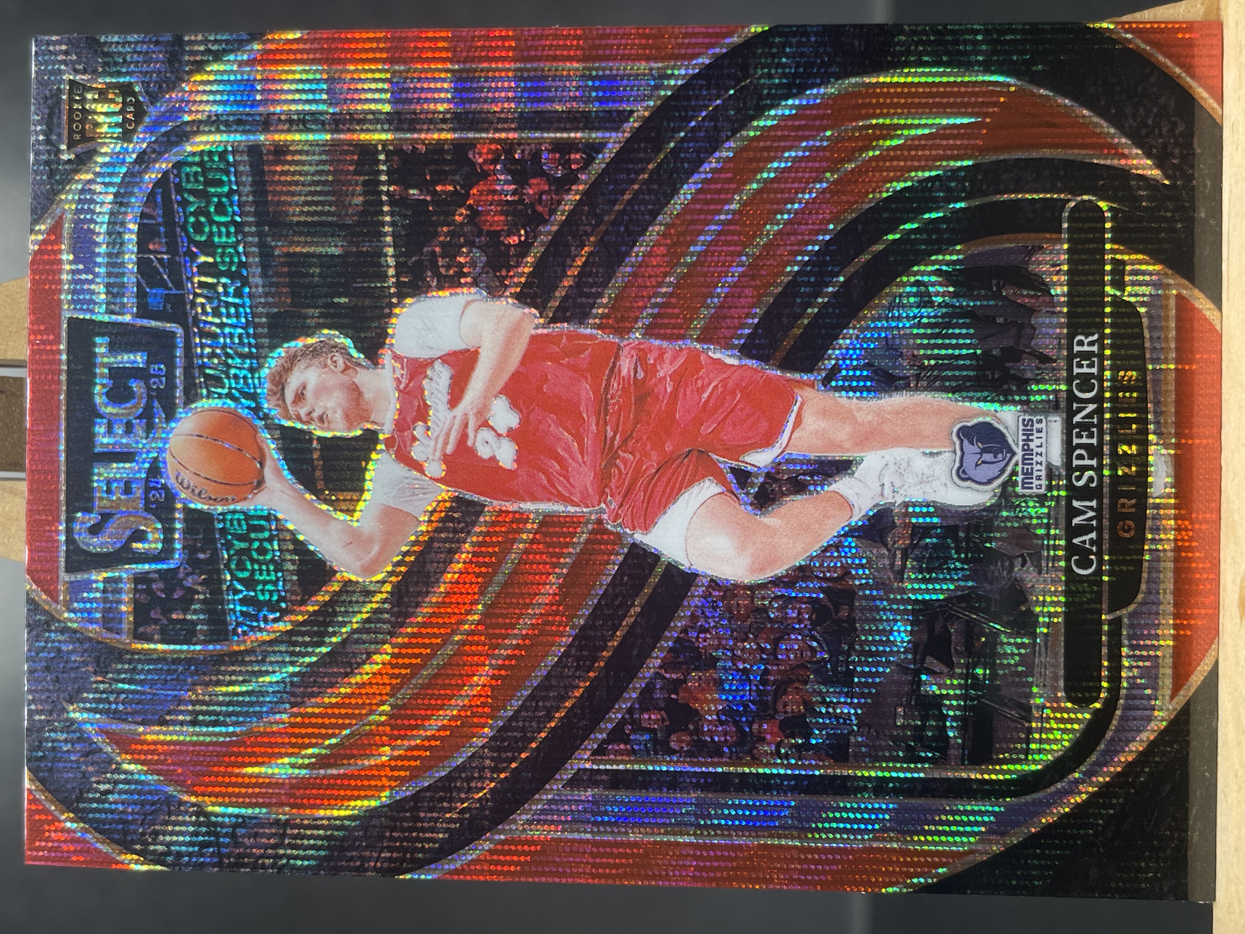 (C3)  2024-25 PANINI SELECT 红波纹 新秀RC 卡姆 斯潘塞 灰熊  近期大热球星  收藏必备 卡品如图 ! ! !