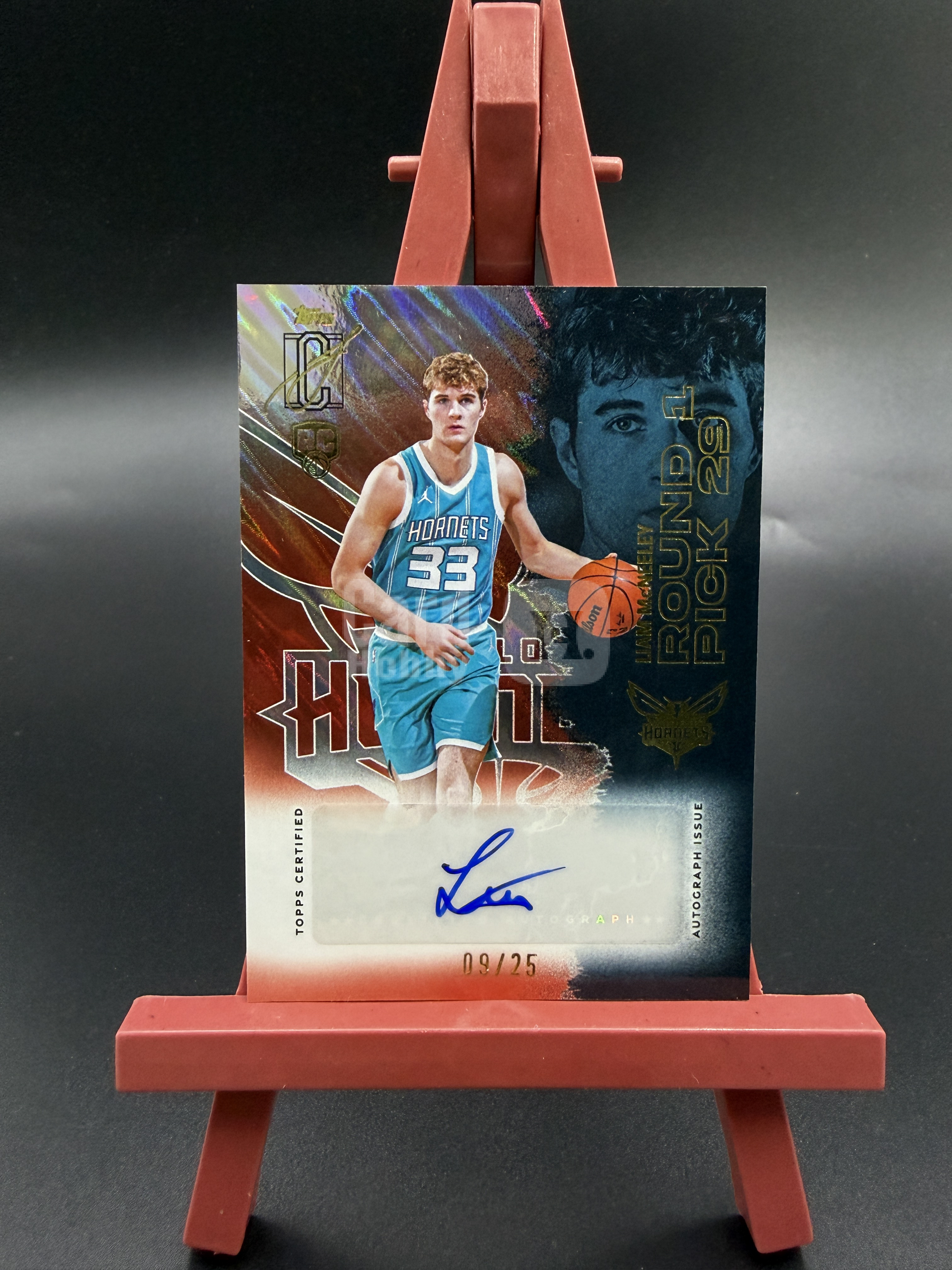 【西子拍卖】 2026 Topps Signature Class Liam McNeeley RC新秀 利亚姆 麦克尼利 签字 橙折 折射 09/25编 黄蜂 卡品如图 XZ86