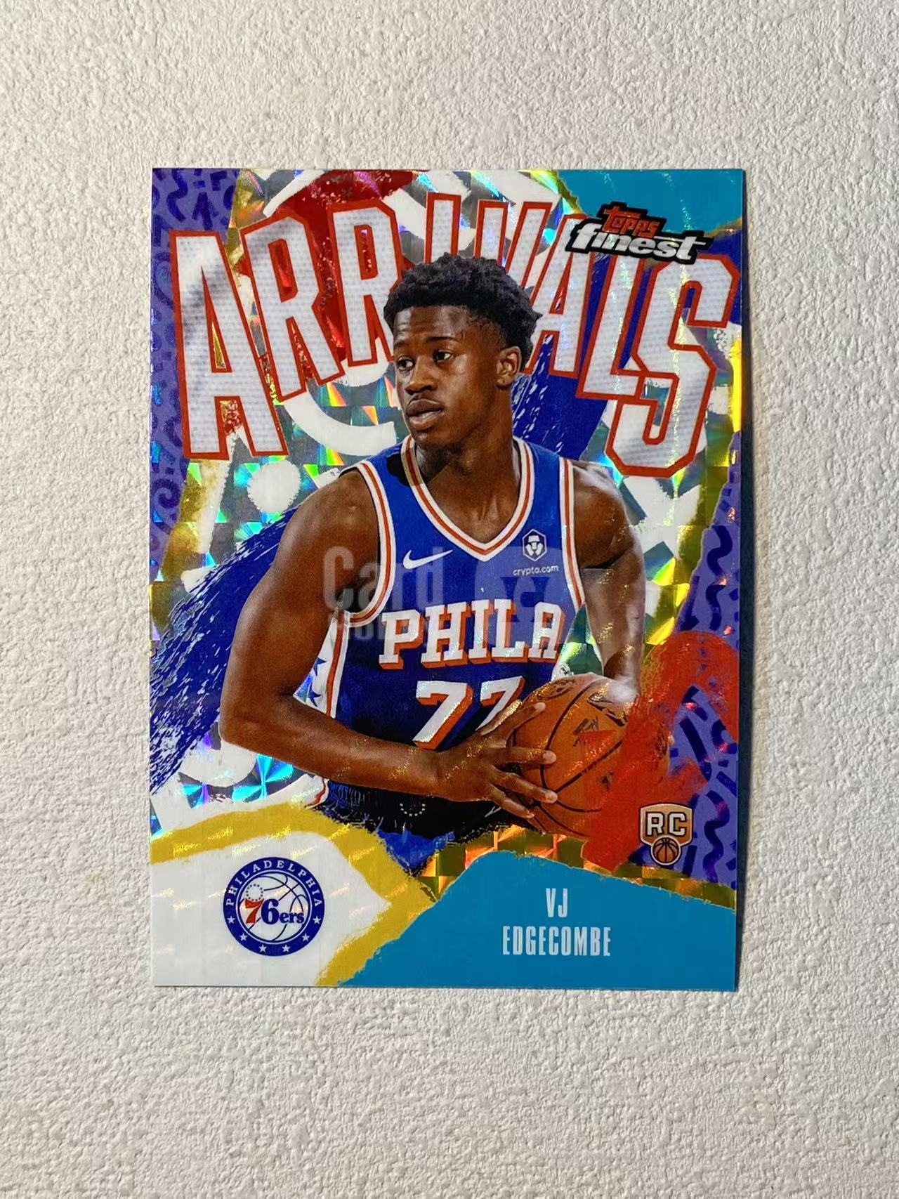 2025-26 Topps Finest VJ Edgecombe RC 76人 新秀rc vj 埃奇库姆 特卡 马赛克折 折射 收藏必备