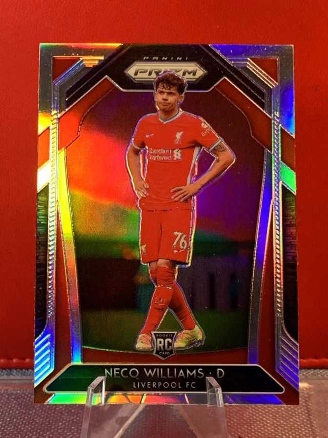 （老末代拍)E05  2020-21 Panini Prizm Neco Williams 内科 威廉姆斯  利物浦  英超PZ 正base 银折 顺丰寄付 免费代拍 不保卡品