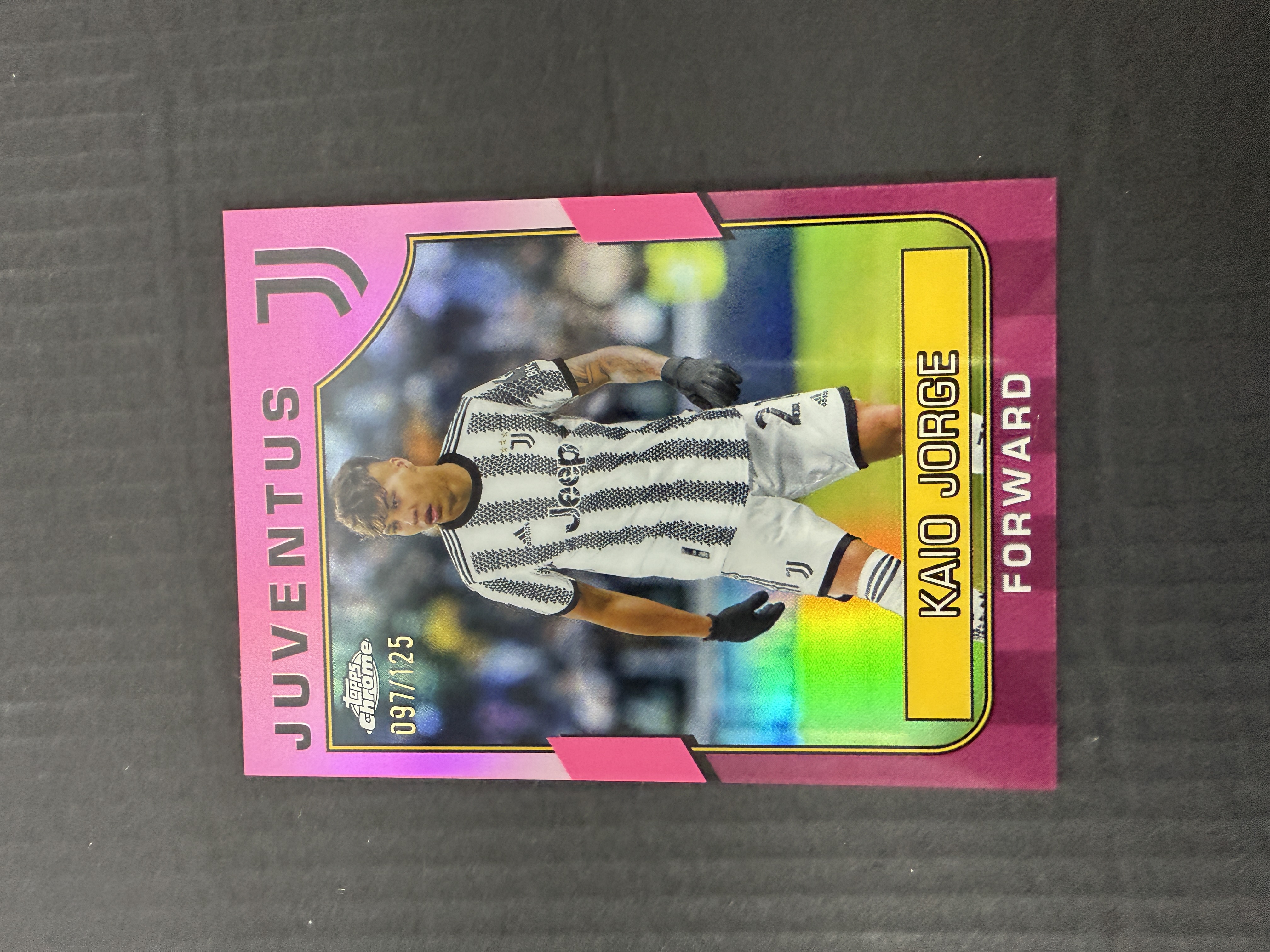 【GOAT山羊拍卖】D哥 2023-24赛季 topps chrome尤文图斯队盒系列 乔治 粉折 /125 尤文图斯 品相如图