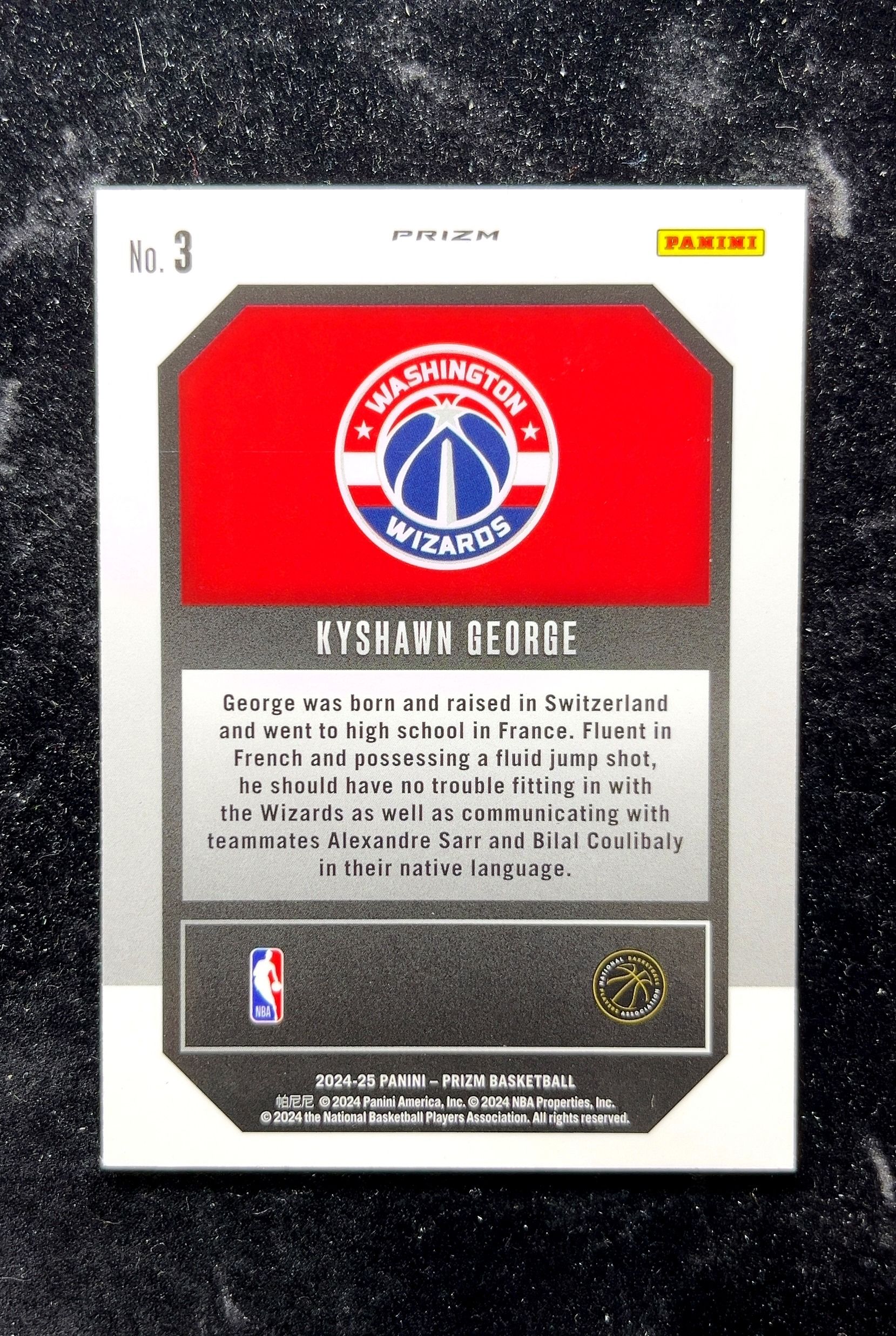 【小白1%代卖】2024 Panini Emergent Prizm Kyshawn George 凯肖恩·乔治 绿折 折射 新秀 RC 卡品如图 高价值 #3 Washington 0702
