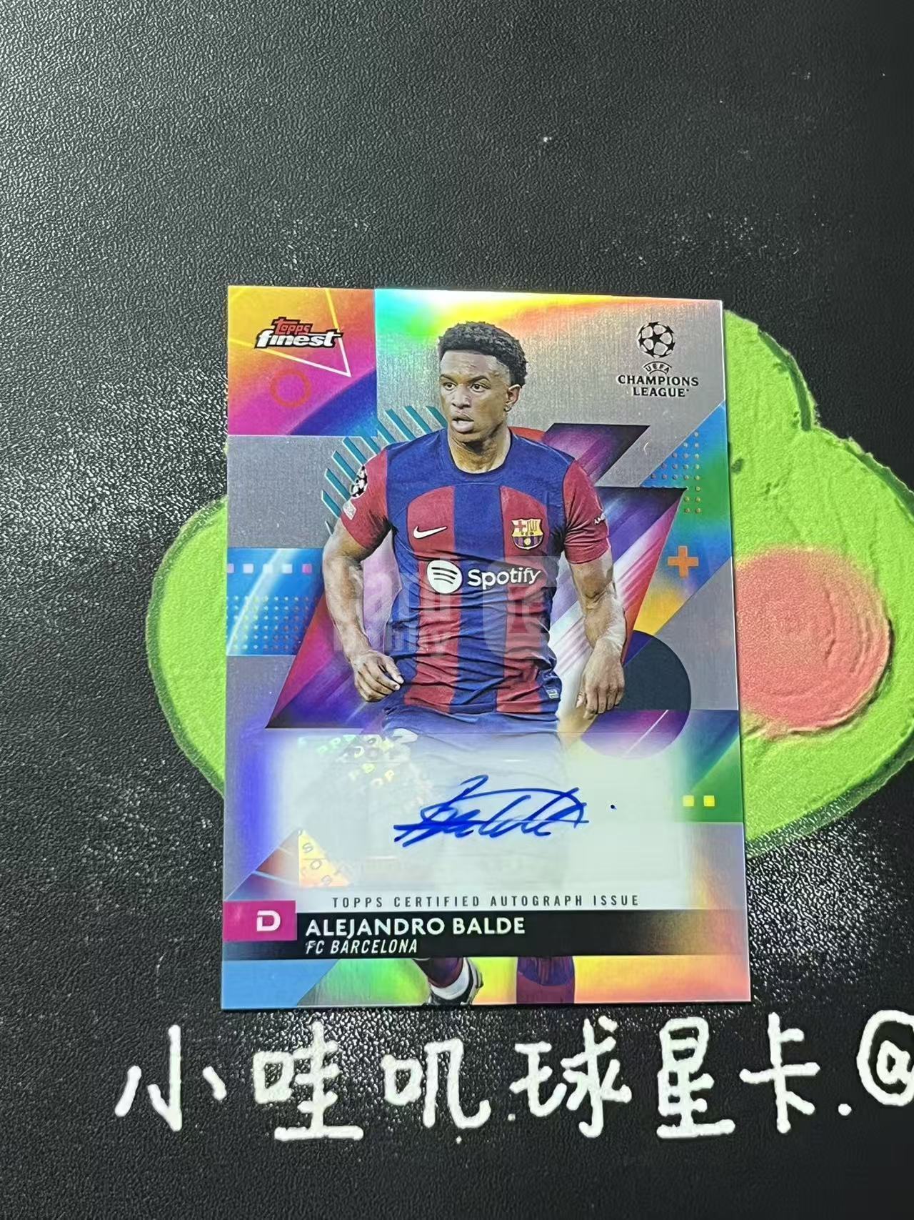 2024 Topps Finest Alejandro Balde 欧冠 巴塞罗那 巴尔德 银折 签字 微瑕如图【ZYP代拍】LS90