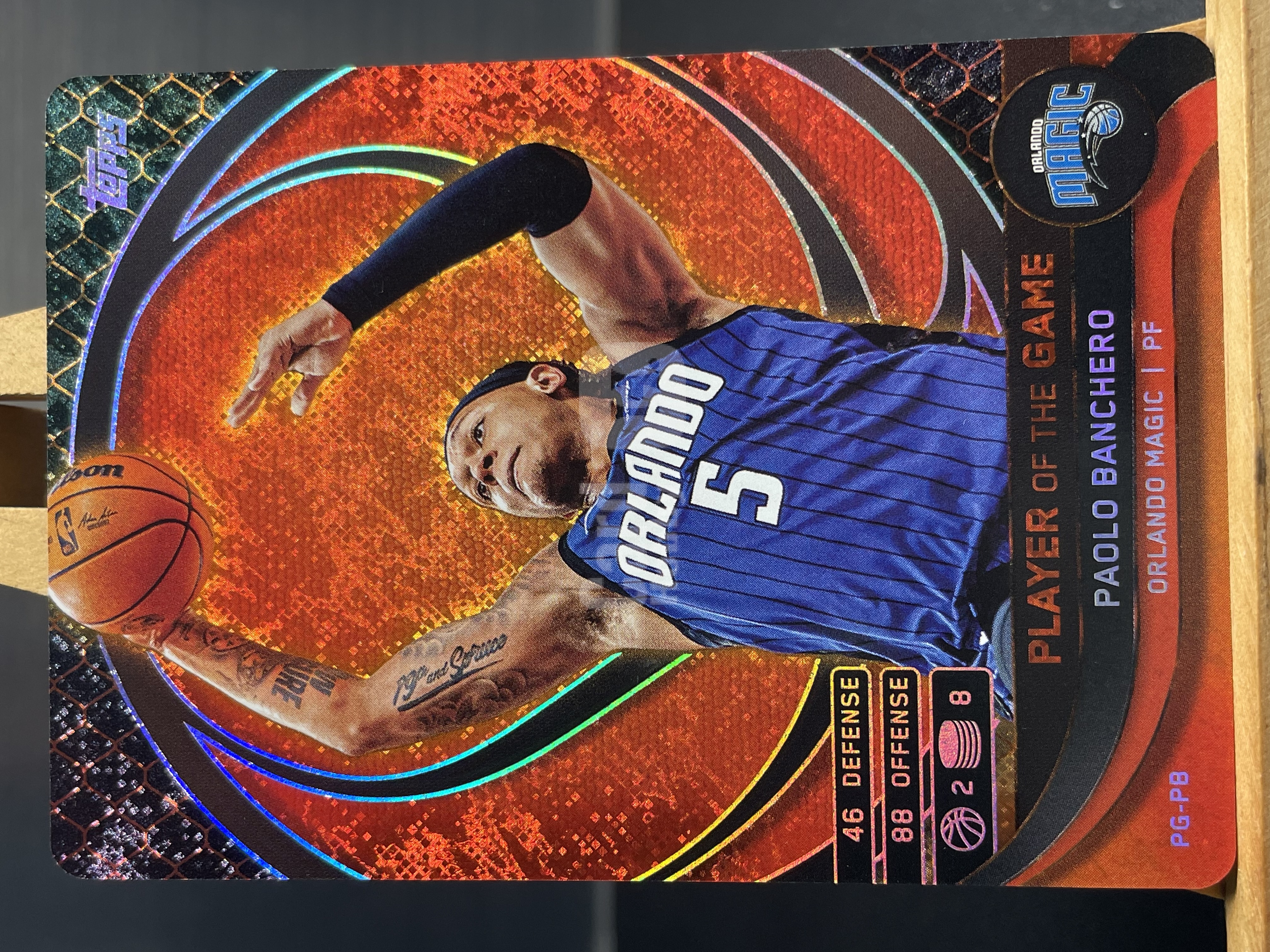 (T3) 2025 TOPPS 折射 保罗 班凯罗 魔术 实卡好看 收藏凑套必备 卡品如图!!!