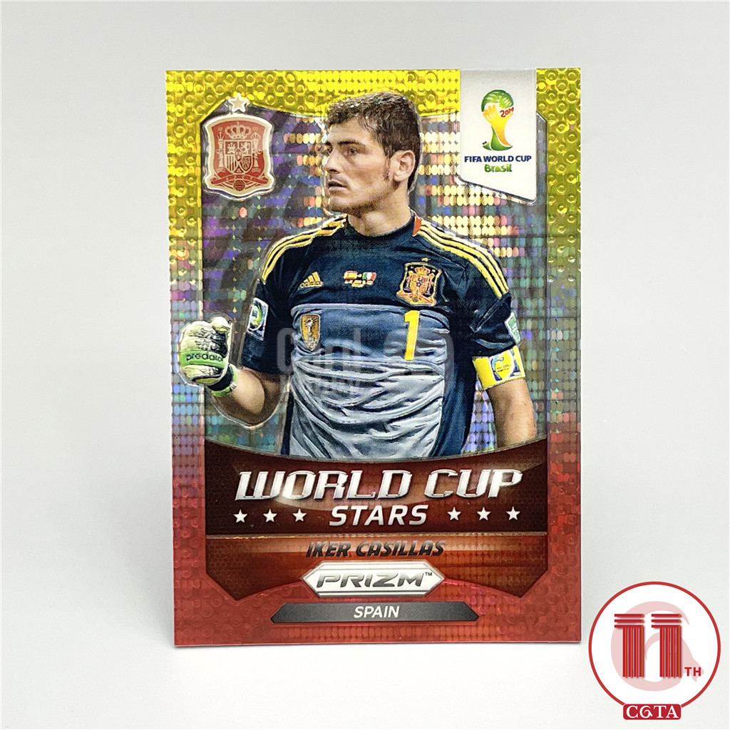 【CGTA】2014 Panini World Cup Prizm 世界杯 元年 西班牙 卡西利亚斯 金白红 三色折 Stars 明星特卡 边角如图 皇马 波尔图 Iker Casillas 越秀山2675443 #ATM#