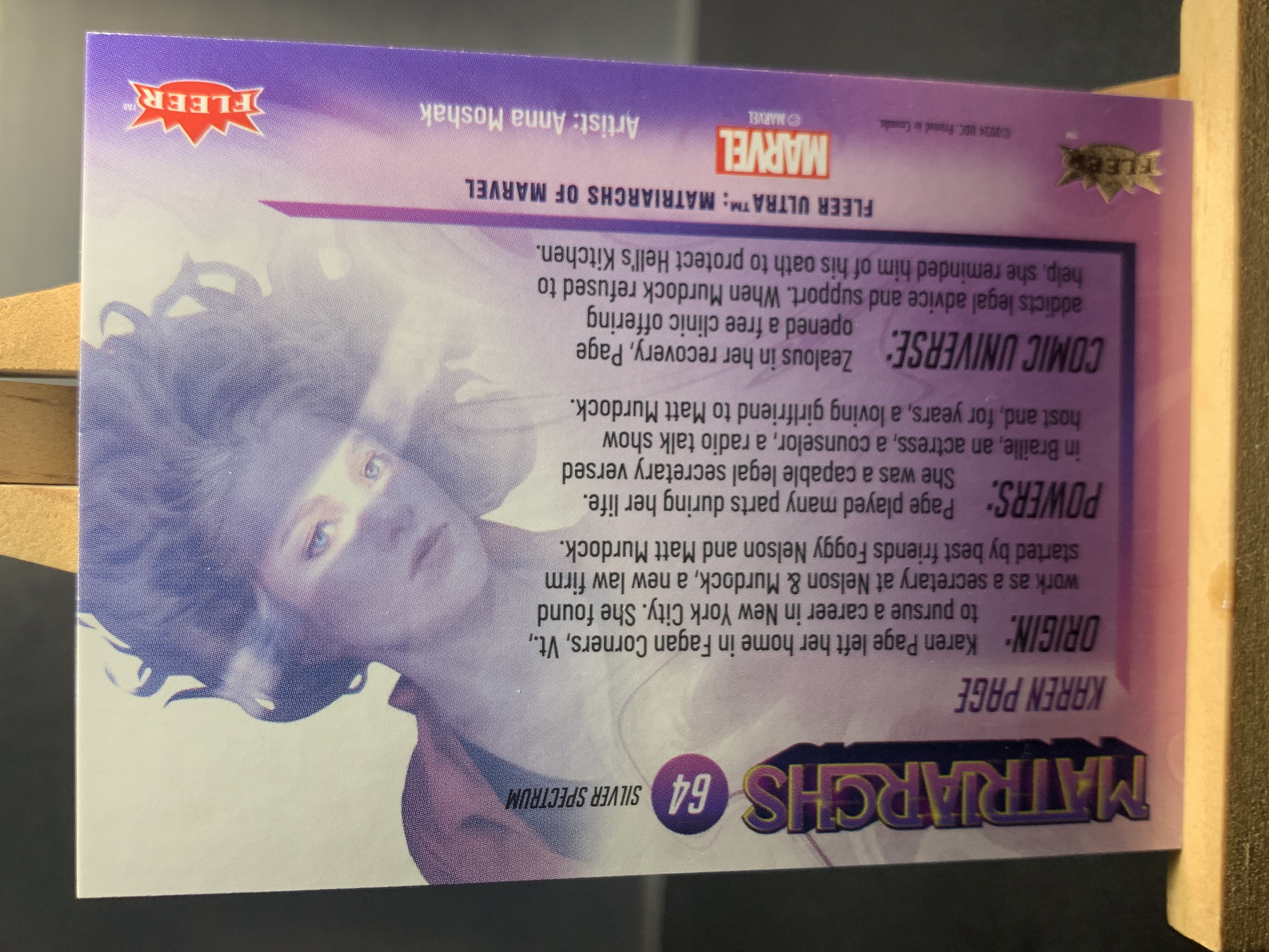 (K7)2024 FLEER Marvel 漫威 女英雄 凯伦 佩吉 实卡好看 收藏凑套必备 卡品如图 !!!