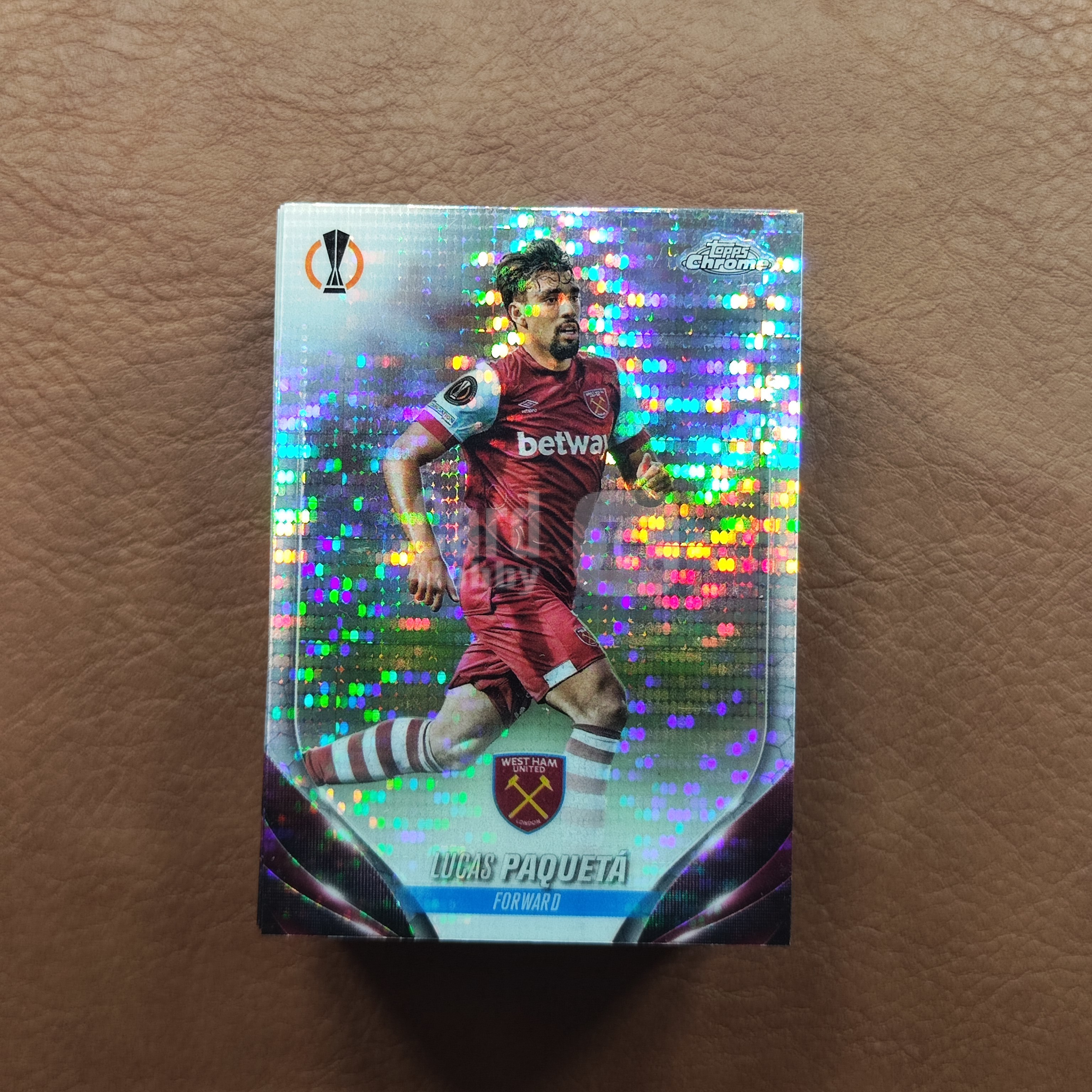 2024 【YM拍卖-代卖/回收】 topps 折射 Lucas Paqueta 卢卡斯 帕奎塔 西汉姆联  欧冠欧战TC  脉冲折 Y0133