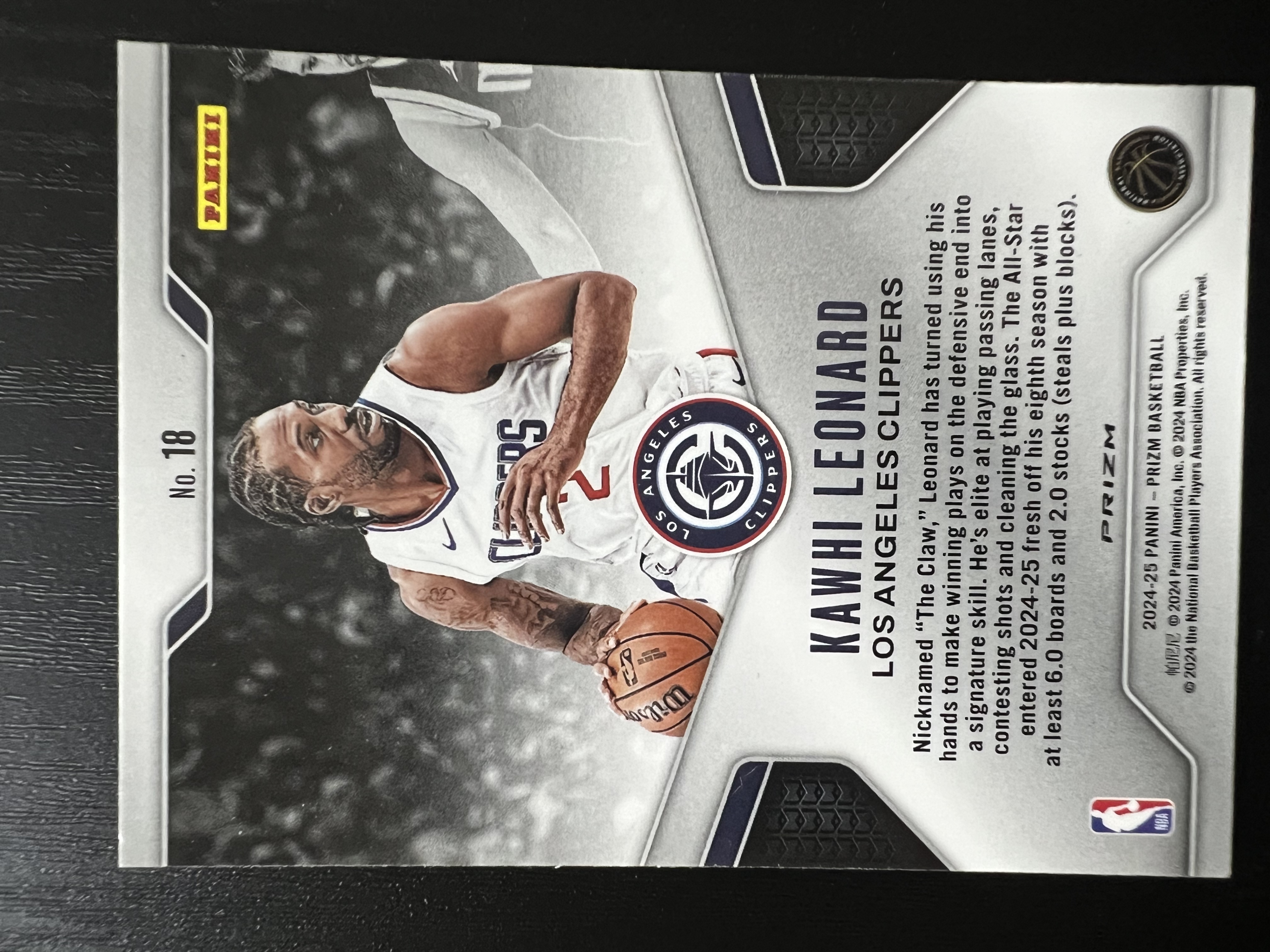 2024-25 Panini Prizm Kawhi Leonard 卡哇伊伦纳德 快船 银折 PZ (QYANG-A10)收藏凑套 卡品如图 免费代拍