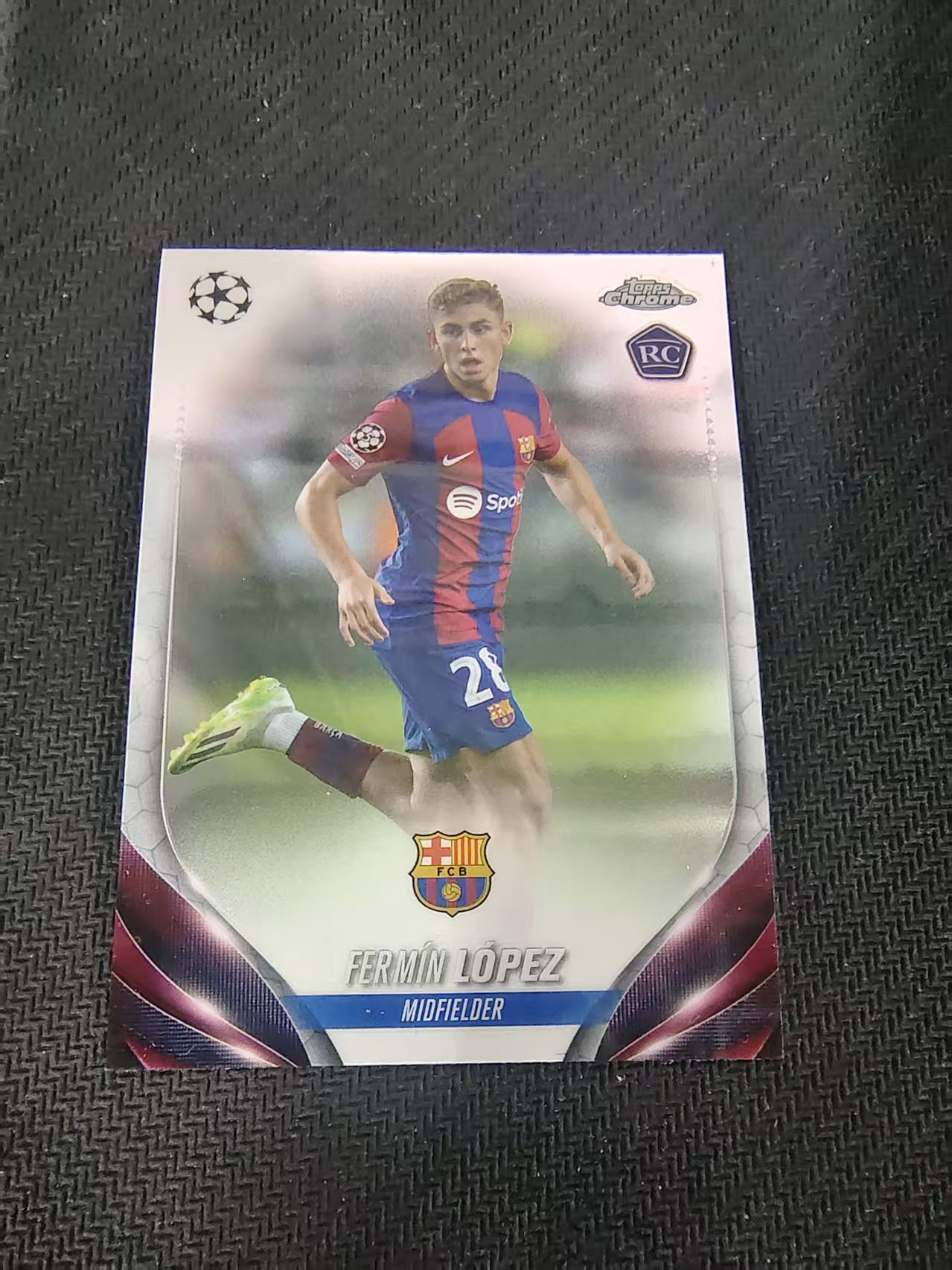 【可合并,不累计】2024 Topps Chrome Fermin Lopez RC 费尔明 洛佩兹 新秀 西班牙 巴萨 欧冠 划痕 边角瑕疵 #38