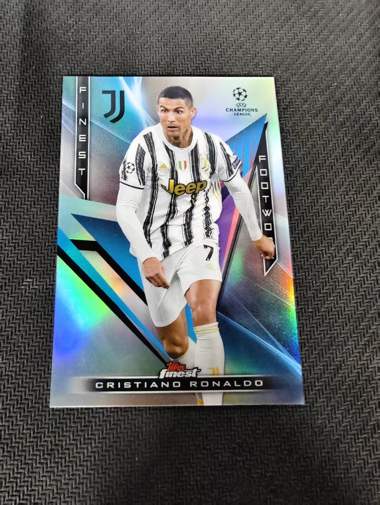 【可合并,不累计】2021 Topps Finest Cristiano Ronaldo 欧冠 尤文 皇马 曼联 C罗 罗纳尔多 葡萄牙 银折 特卡 #7 微瑕如图