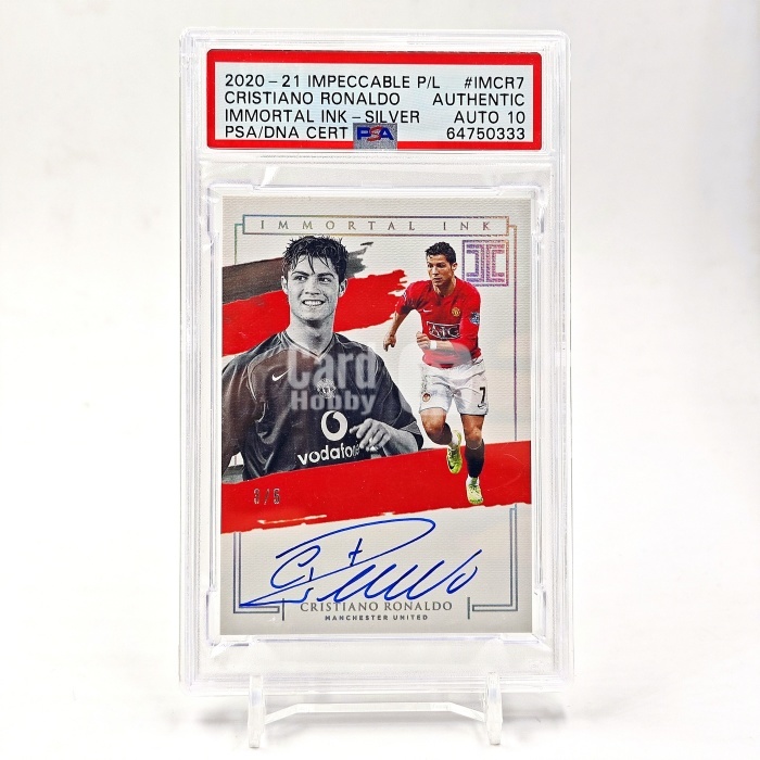 2020-21 Panini Impeccable Cristiano Ronaldo C罗 3/5编 不朽签 签字 卡签 前世今生 葡萄牙 皇马 曼联 小小罗 英超小真金 PSA签字10 BU007