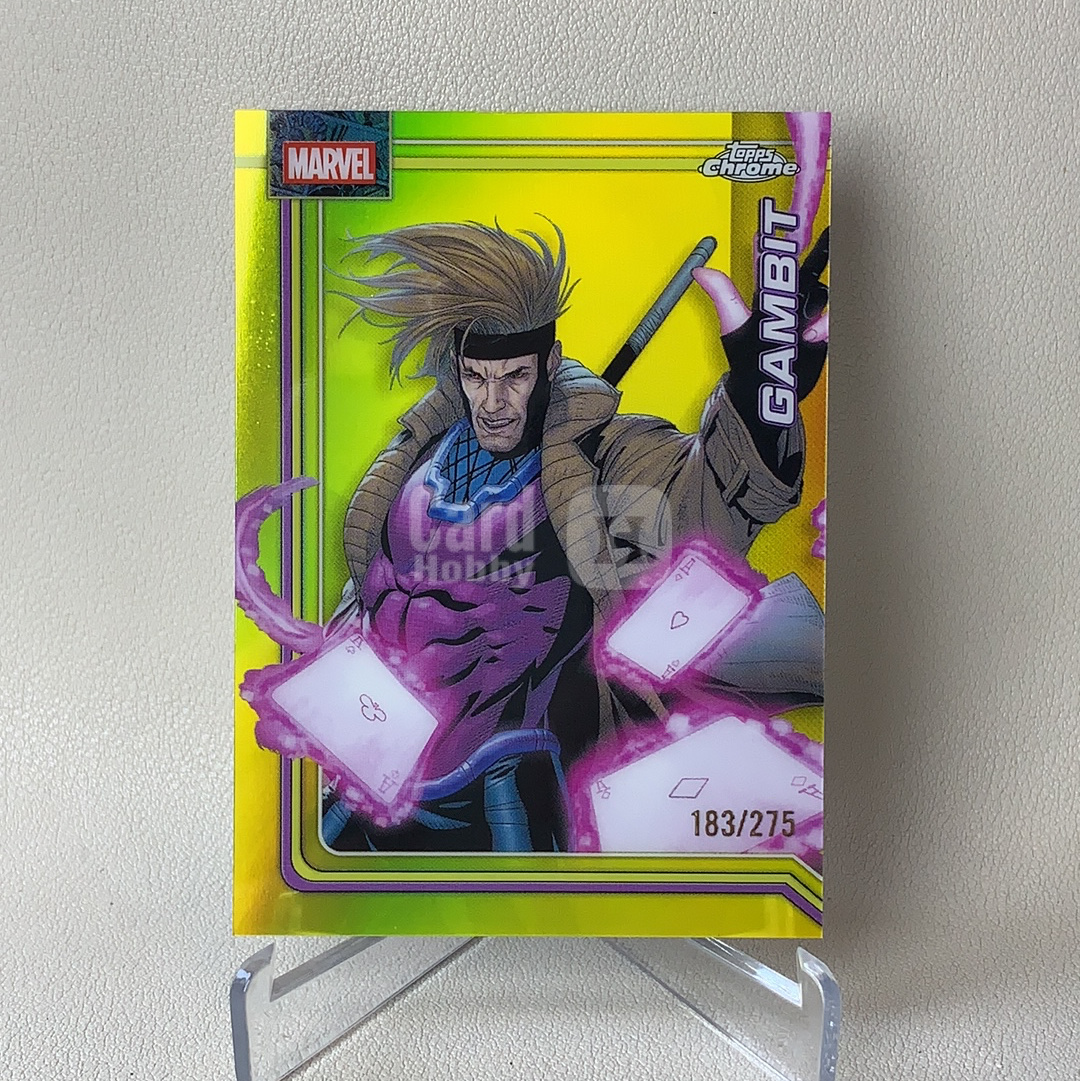 2026 Topps Marvel (MCU) Comics Chrome 漫威TC Gambit 牌皇 183/275编 黄折 折射 品相如图 凑套必备 佑哥