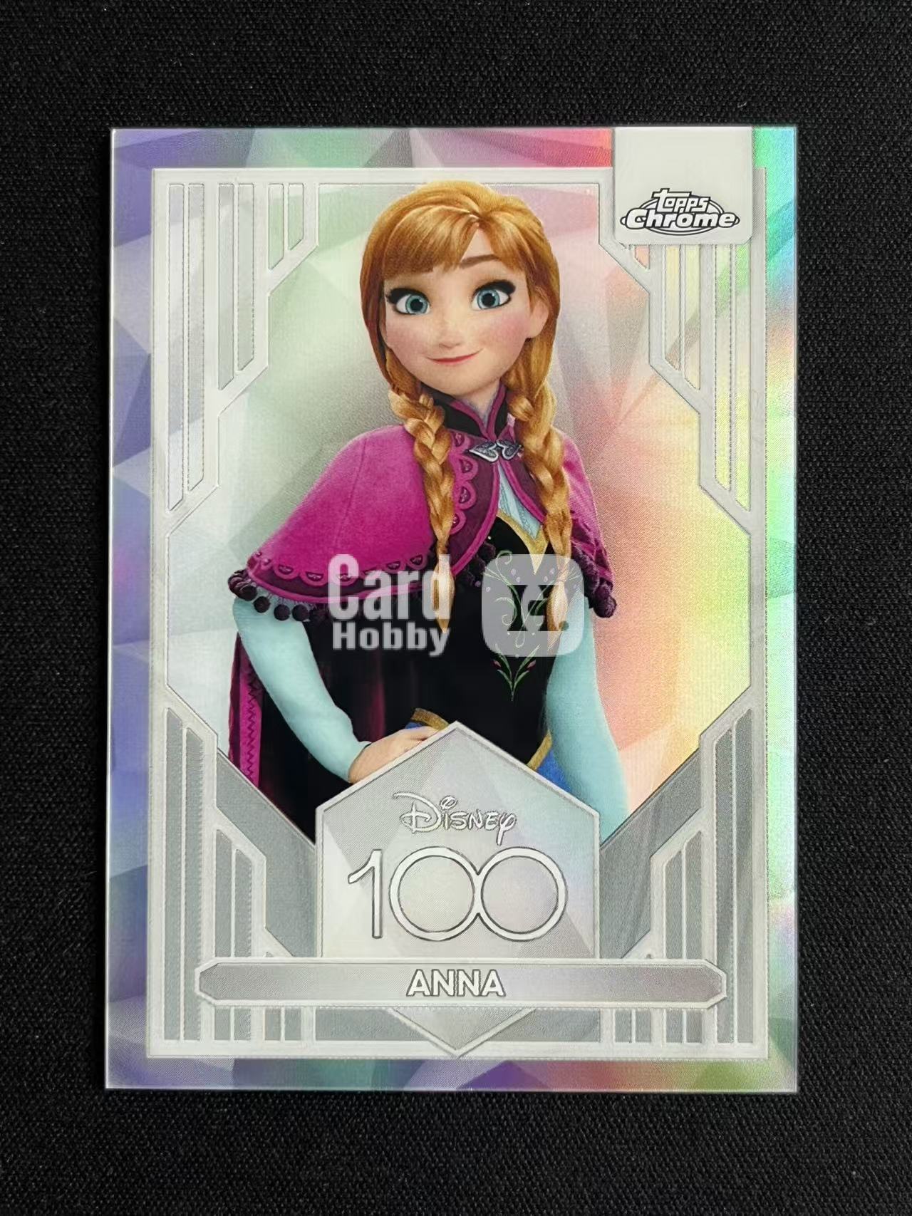【长安代卖 截标预付80%】2023 Topps Chrome Disney 迪士尼 100周年 元年 TC 迪士尼 Anna 安娜 公主 正银折 折射 实卡好看 收藏必备 微瑕看大图【爆金米奇】（S）（J）