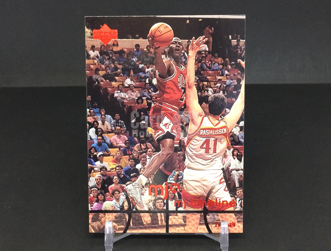 【DC拍卖】5.03 1998-99 Upper Deck Michael Jordan 芝加哥公牛队 mj timeline 特卡 #77 乔丹生涯 25 次绝杀里程碑收藏卡