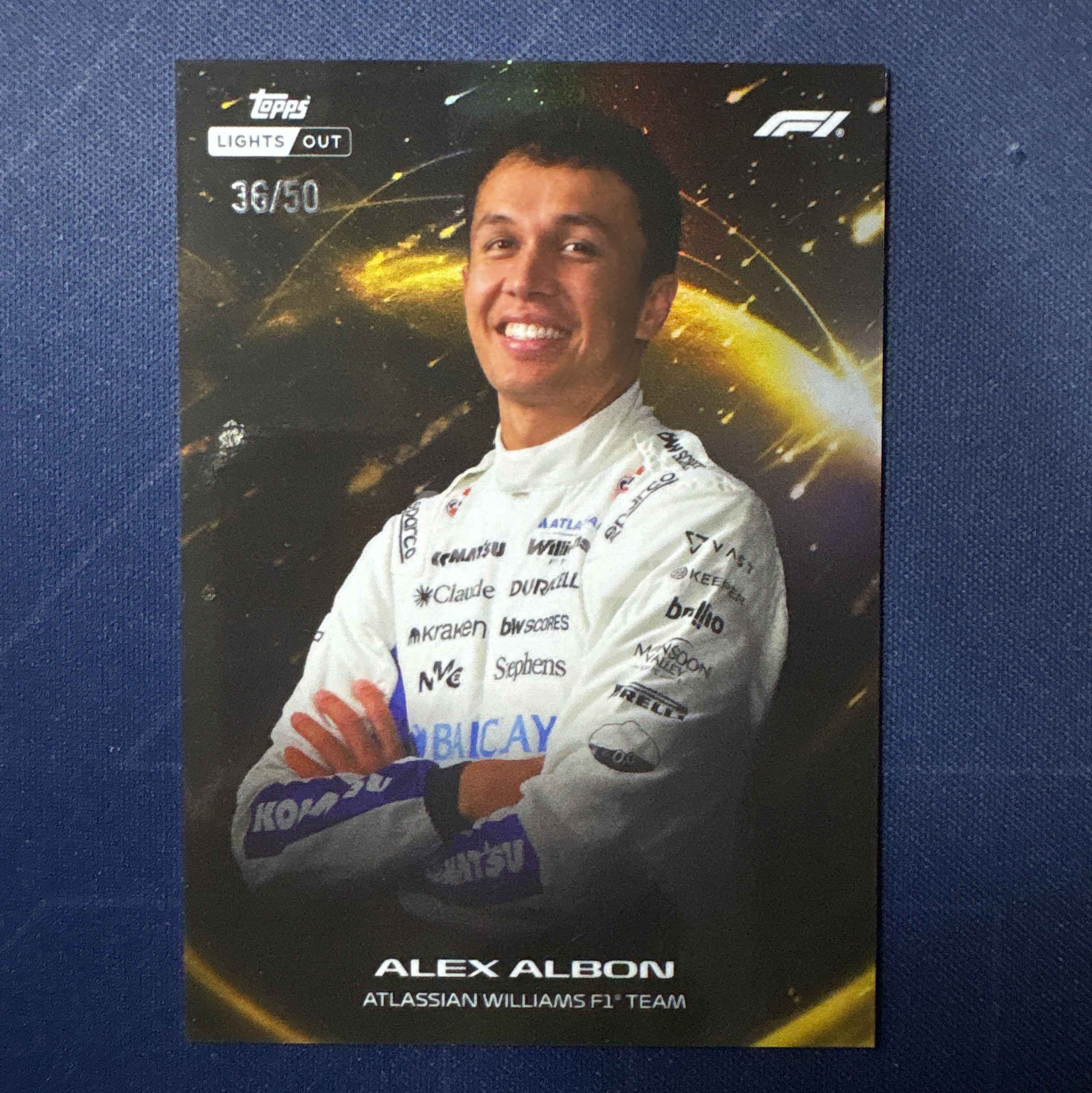 2026 Topps Lights Out Alex Albon 【爆爆代卖】F1 熄灯 亚历克斯 阿尔本 36/50编 低编 金折 威廉姆斯车队 卡品如图 专收必备 #冷哥