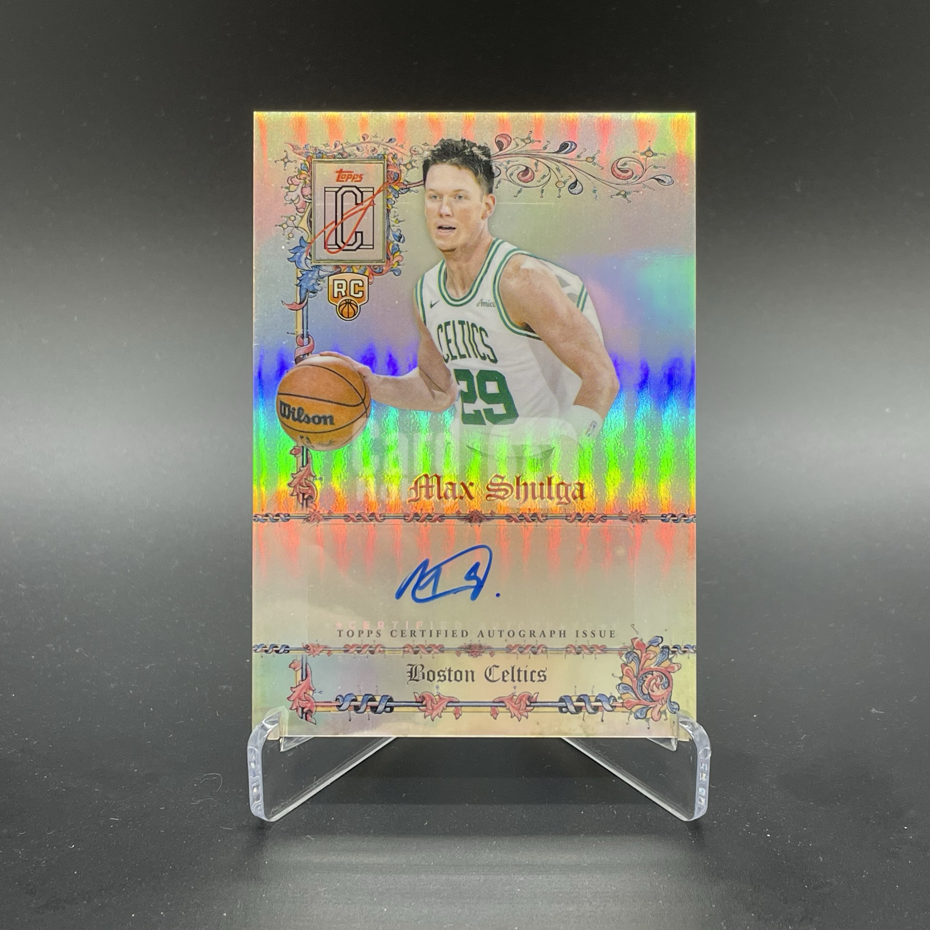 2026 Topps Signature Class Max Shulga RC 【无界代卖】凯尔特人 新秀 马克斯 舒尔加 签字 银折 塔图姆队友 品墨如图 不累计 JJ