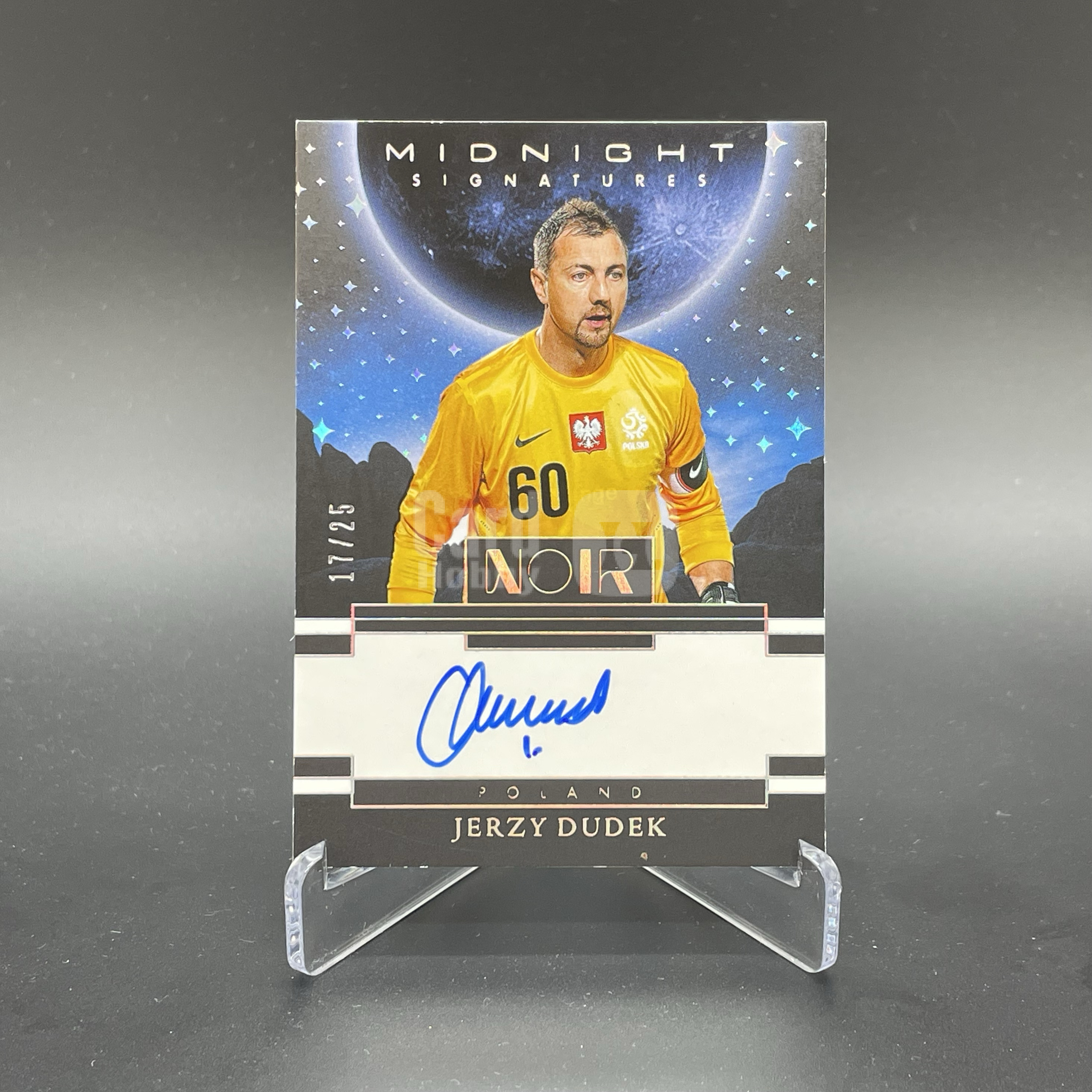 2025-26 Panini Noir Jerzy Dudek 诺尔 世界杯之路 皇马 波兰 耶日 杜德克 17/25编 签字 卡签 午夜签 Midnight 墨迹湛蓝 品如图 不累计 JJ
