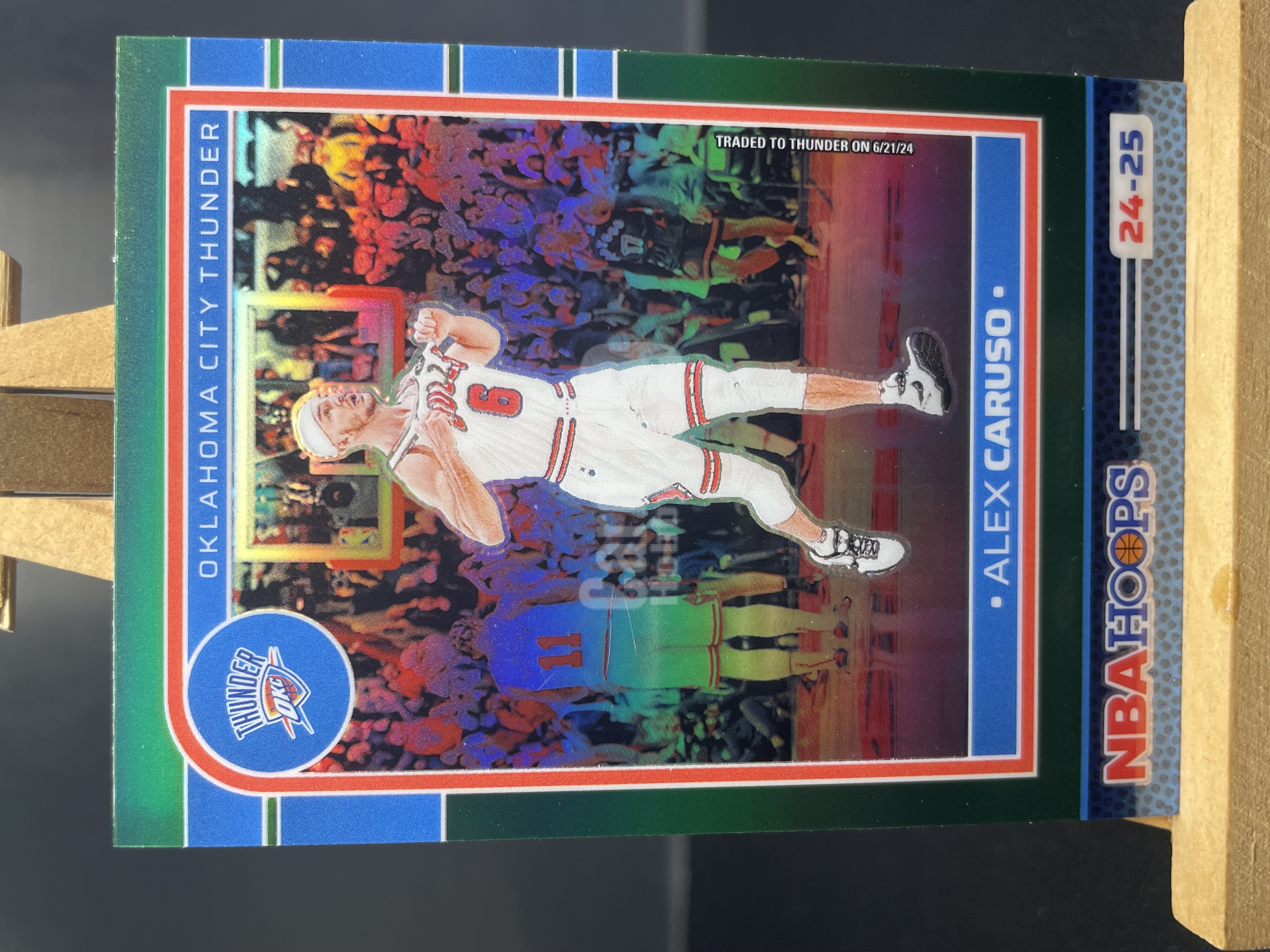 (S6) 2024-25 PANINI HOOPS  绿折 亚历克斯 卡鲁索 雷霆   近期大热球星 收藏必备 卡品如图 !!!