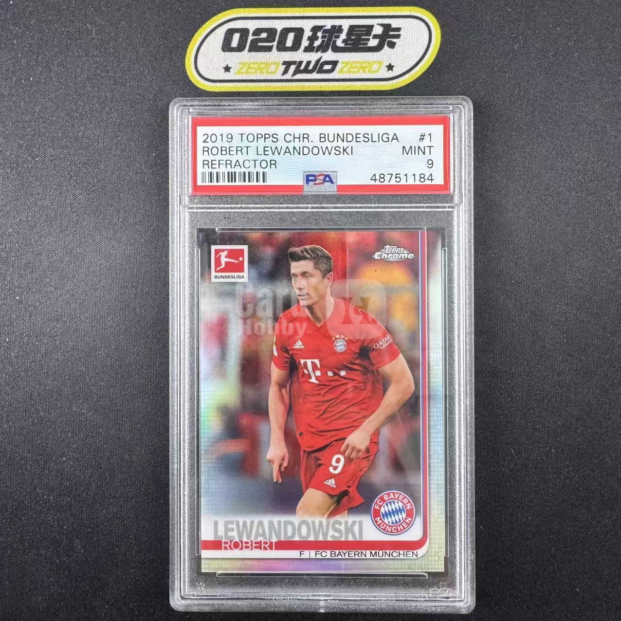 2019-20 Topps Chrome Robert Lewandowksi 德甲TC 莱万多夫斯基 银折 PSA9 拜仁(OSORA)