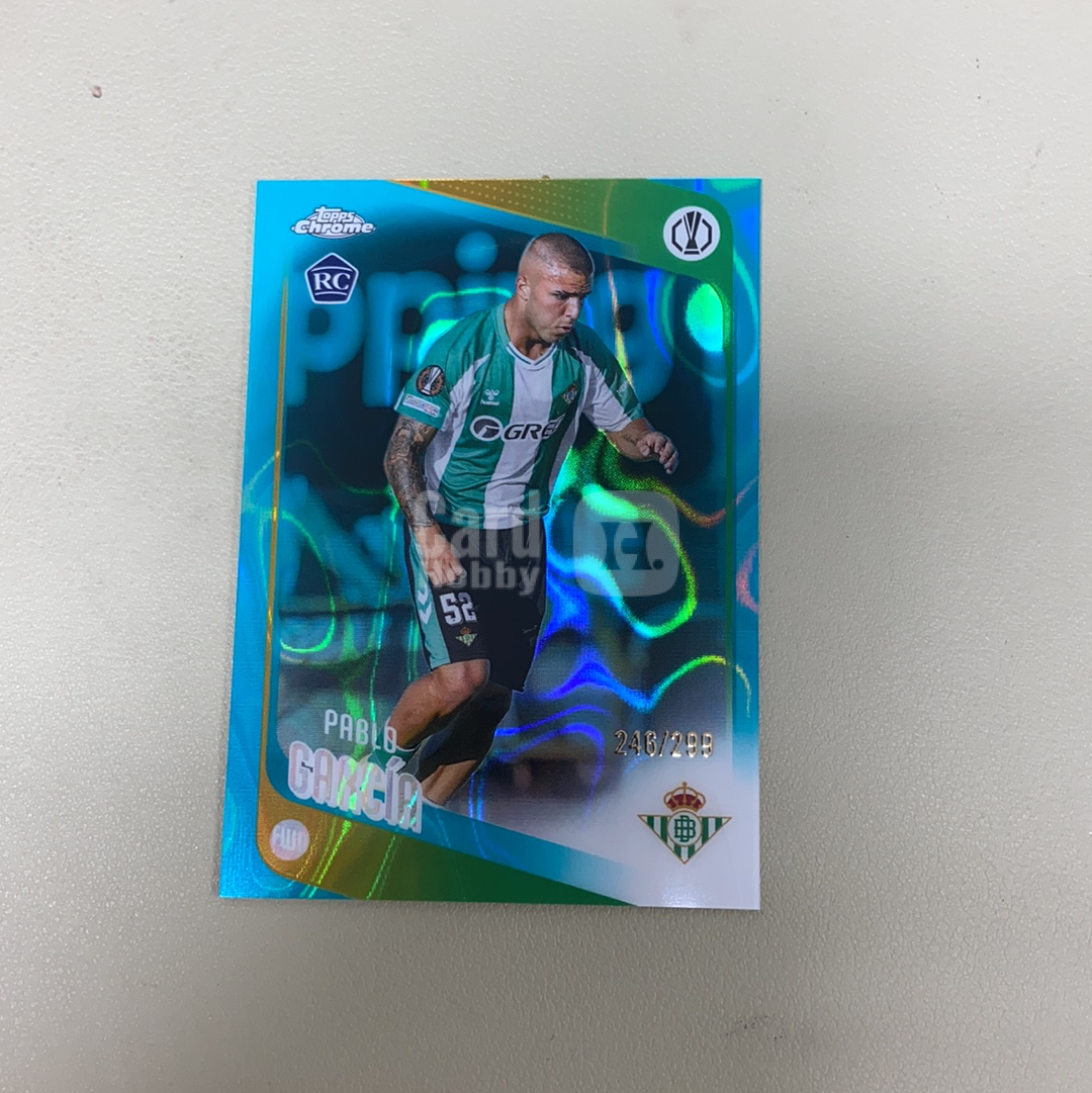 【小牛代拍】2026 Topps Chrome UCC 足球Tc欧冠 Pablo Garcia 巴勃罗 加西亚 Rc 新秀 青熔岩折 246/299编 卡品如图(一哥)