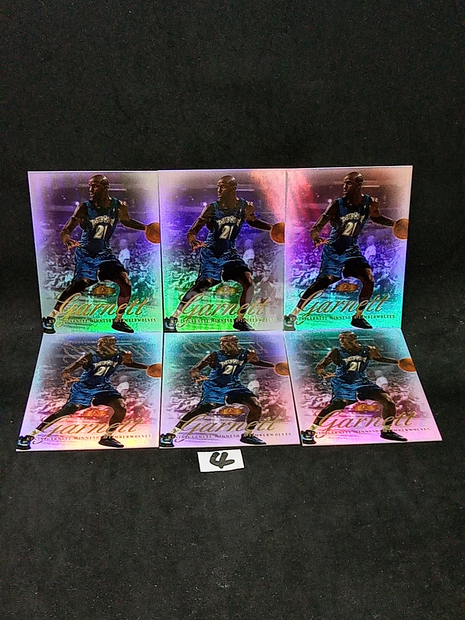 【DC拍卖】9.19 Kevin Garnett 凯文加内特 狼王 6 张 LOT 打包 90 年代 Skybox 幻彩折射老卡 森林狼球星卡