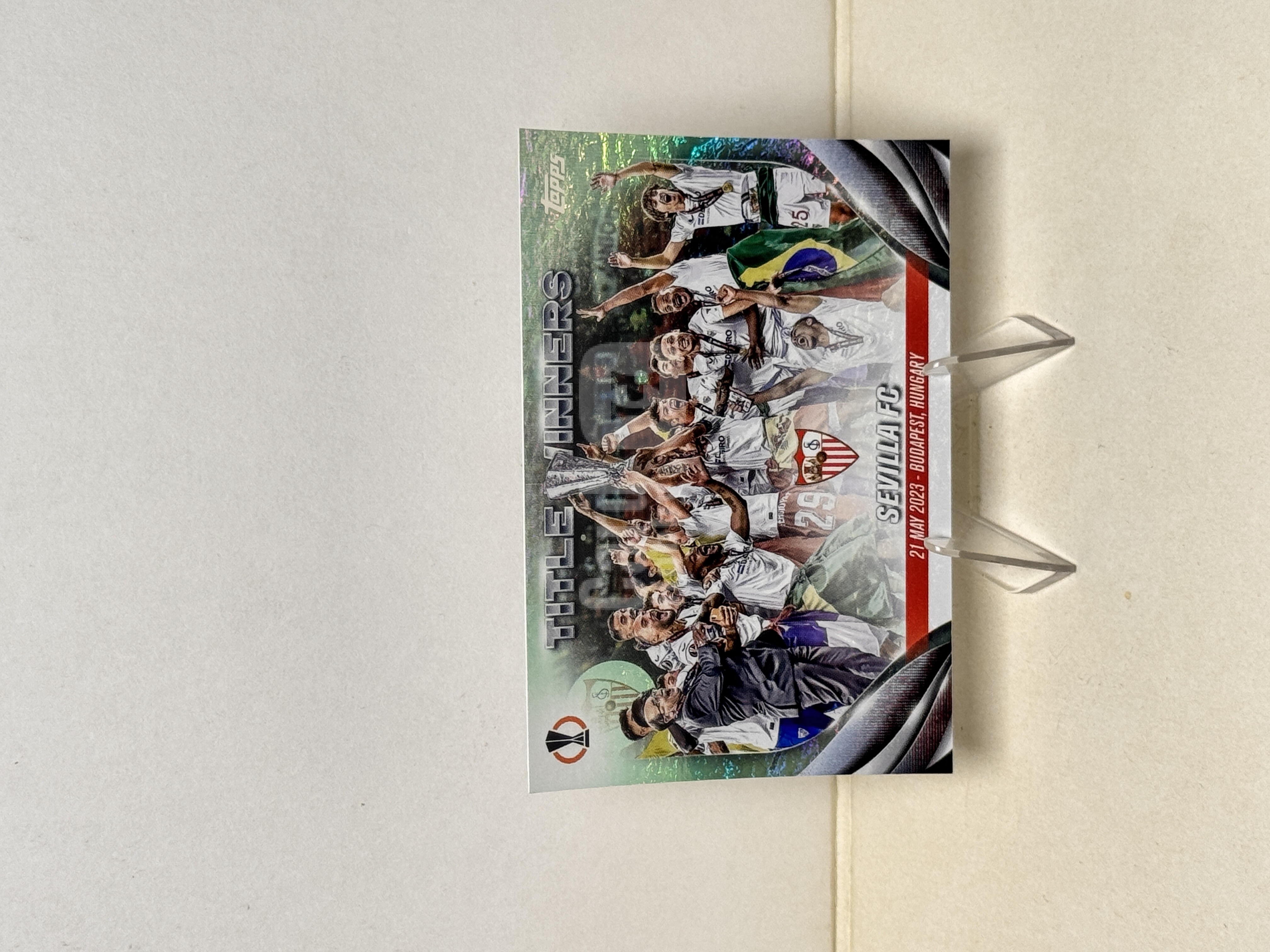 2024 Topps UCC Sevilla FC 欧冠 碧玉 塞维利亚 全家福 夺冠时刻 庆祝时刻 捧杯 大合照 特卡 碧玉折 折射 实卡精美 收藏必备 卡品如图【星爷代拍】M1-4