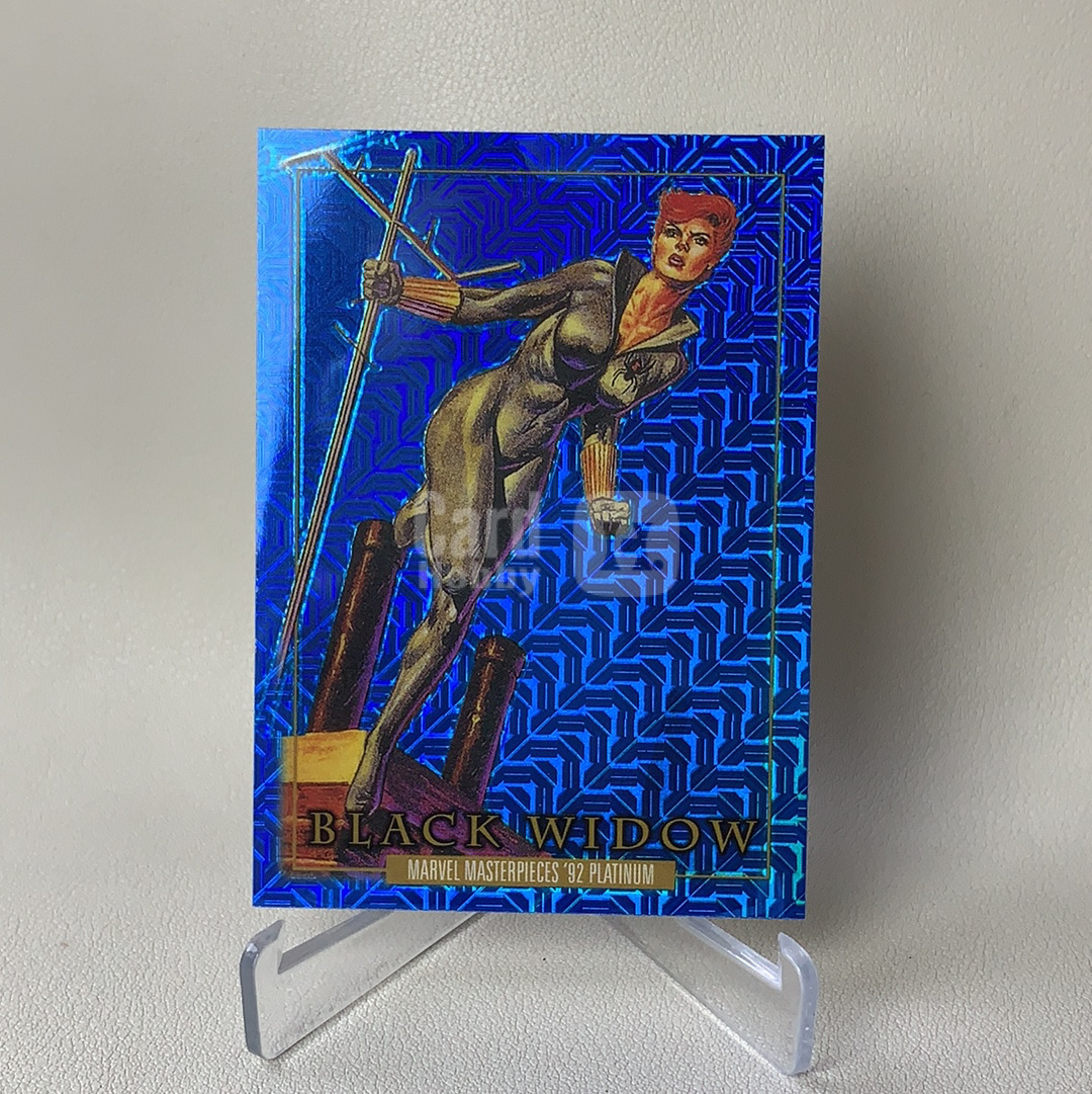 2024 Upper Deck Marvel (MCU) Masterpieces 92 Platinum 漫威白金 大比例特卡 黑寡妇 Black Widow 蓝mojo折 品相如图 凑套必备 慕总