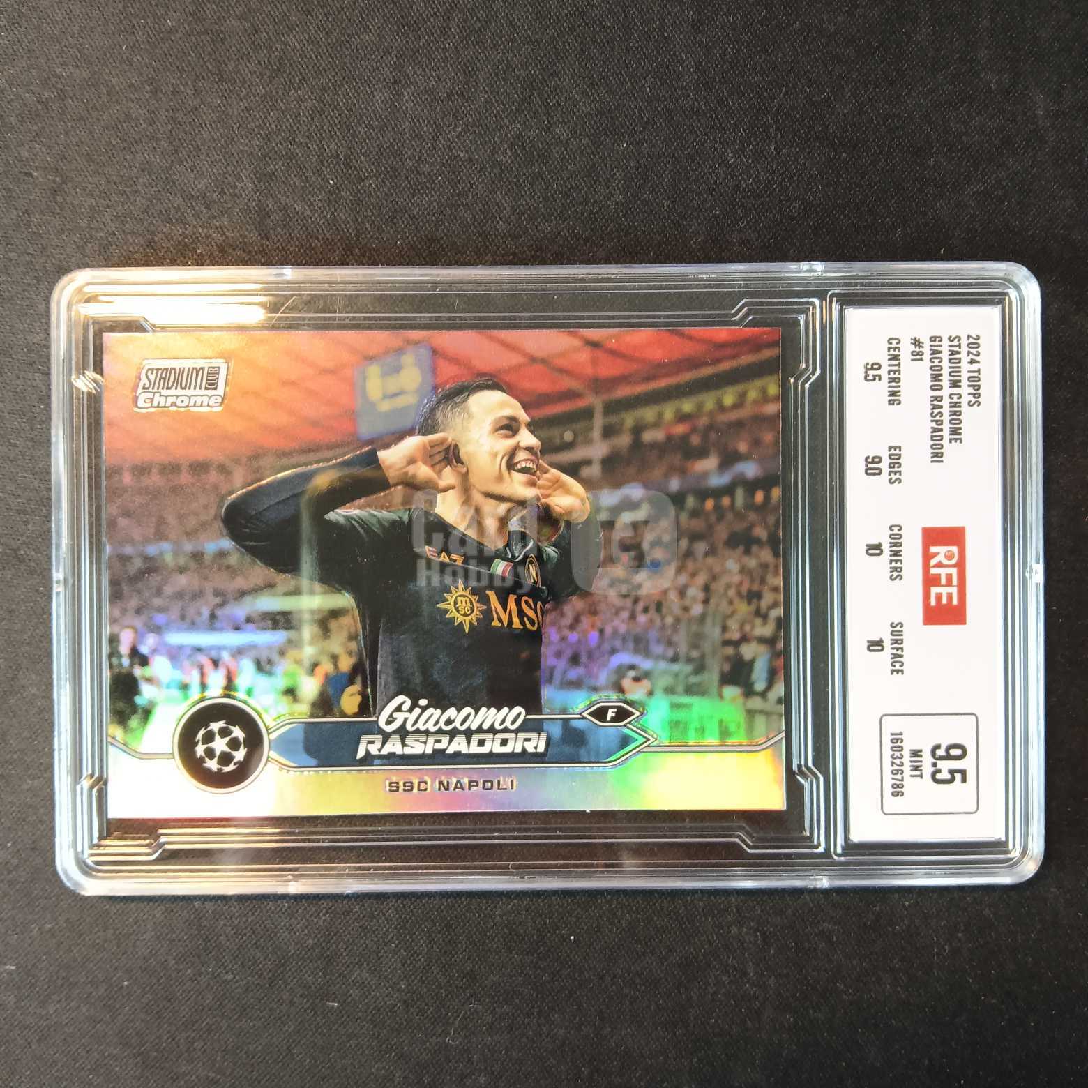 2024 Topps stadium chrome 拉斯帕多里 评级卡 那不勒斯 折射 实卡精美稀有 品质保障 投资收藏必备 保值回购 详情见说明 【蓝色星球】