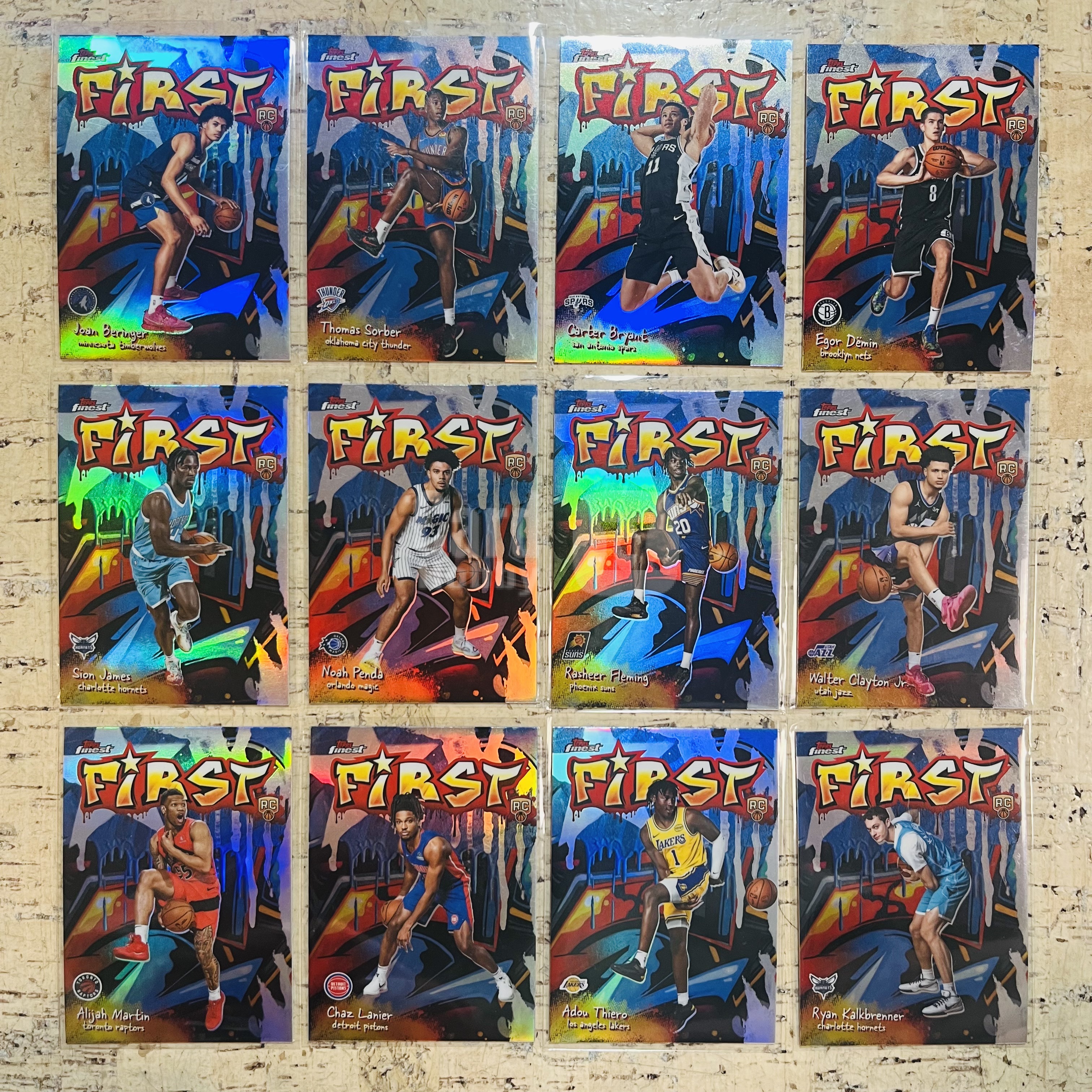 2025-26 Topps Finest Egor Demin RC 新秀 正银折 first 第一步 特卡 12张打包 卡特 布莱恩特 杰明 带队 此标有膜无夹【小卡迷拍卖 可累积半年】