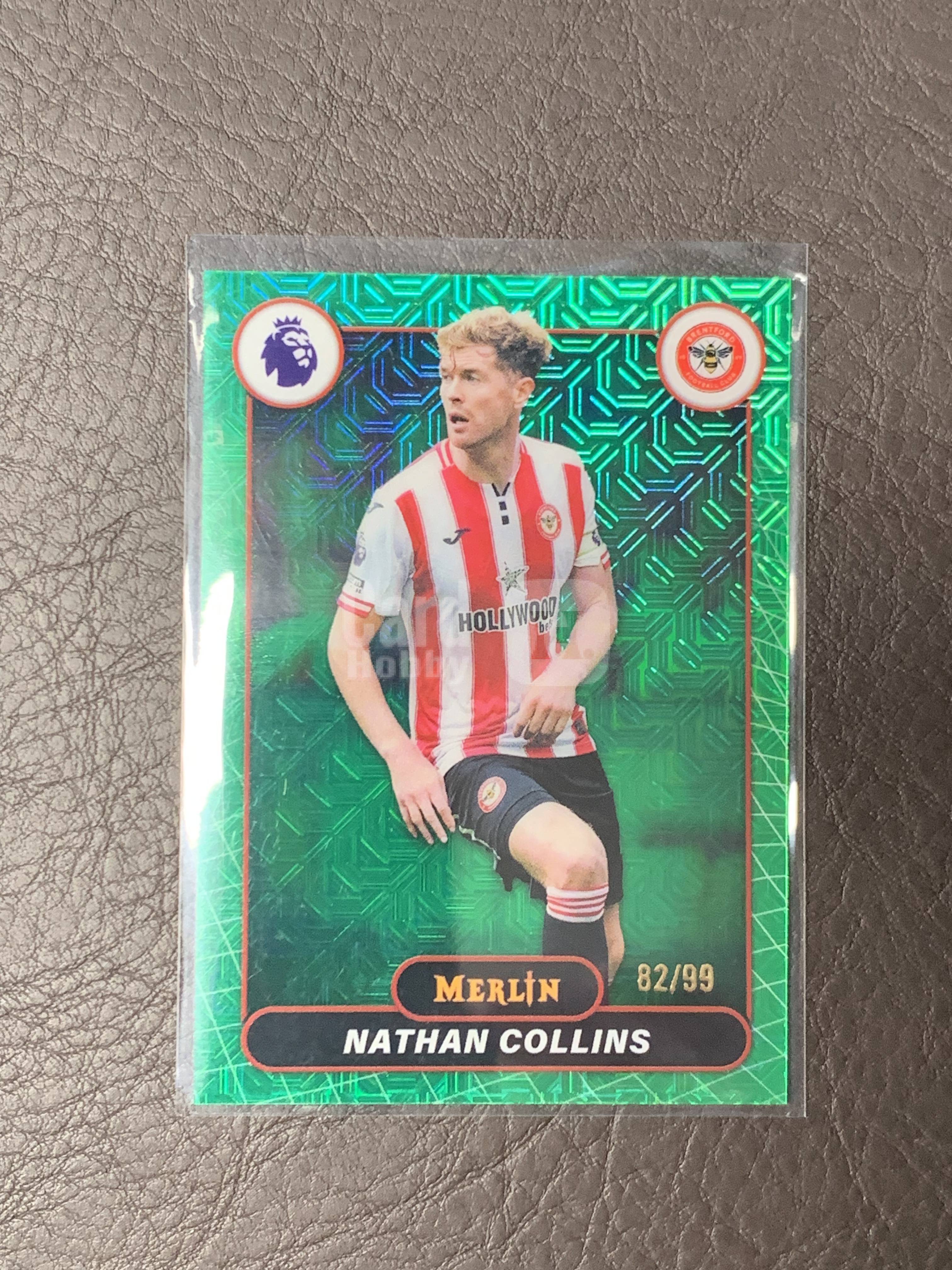 2026 Topps Merlin Nathan Collins 梅林 柯林斯 内森 111/199编 默认微瑕 绿MOJI折
