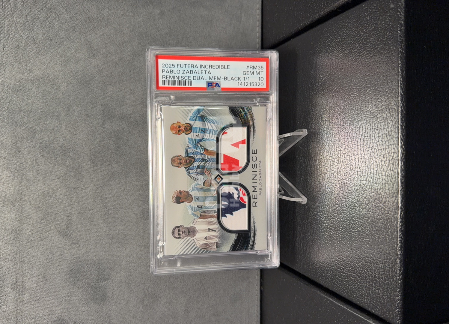 Pablo Zabaleta player worn patch 1/1 PSA 10