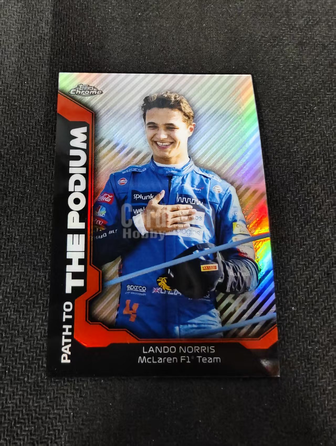 2021 TOPPS F1 CHROME LANDO NORRIS F1 赛车 迈凯伦车队 兰多诺里斯 银折 the podium特卡 边角瑕疵 #LN