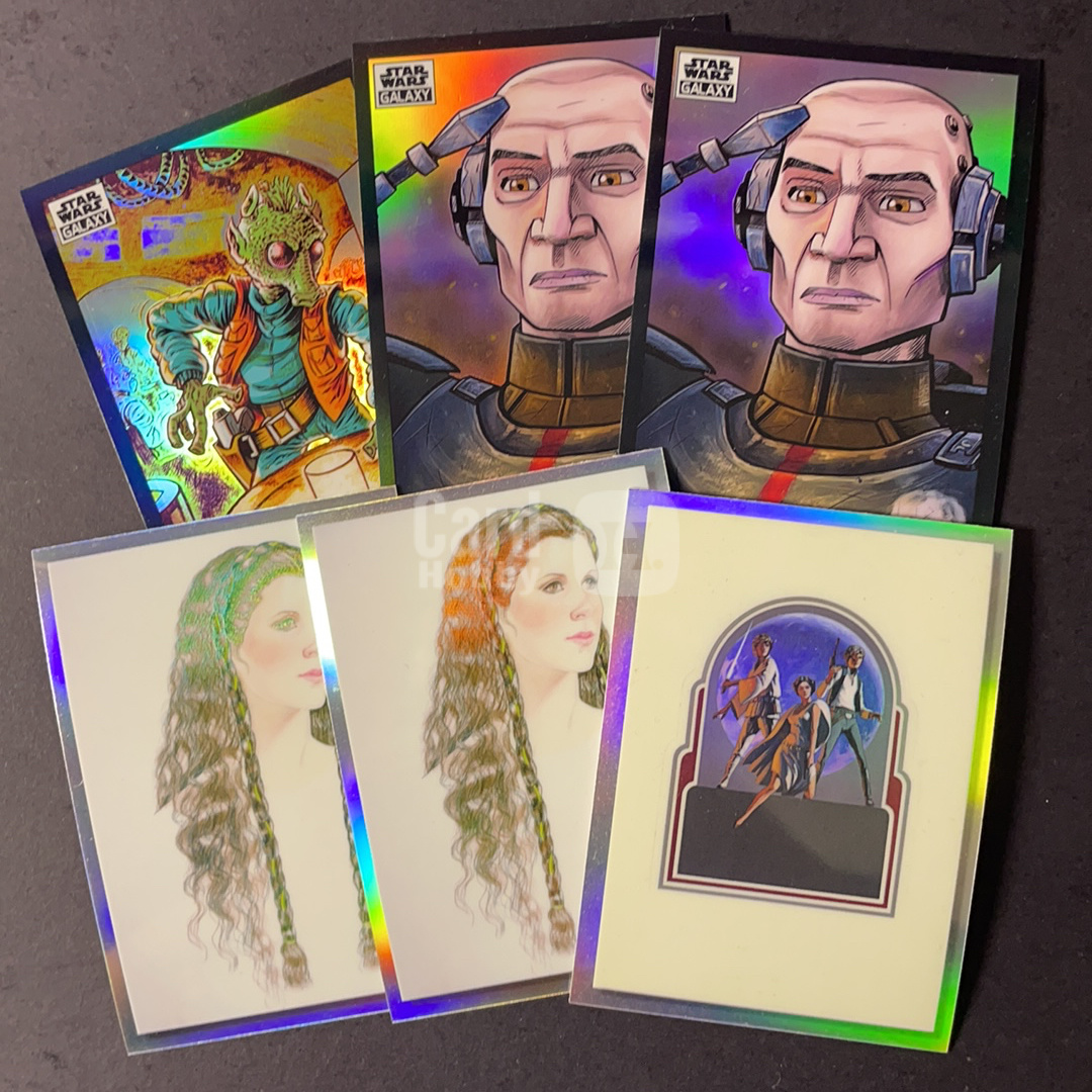 2025 Topps Star Wars 星球大战 莱娅公主 卢克天行者 汉索罗 正传三部曲概念稿特卡+银折射打包 2022 Topps Chrome星战银河Galaxy系列