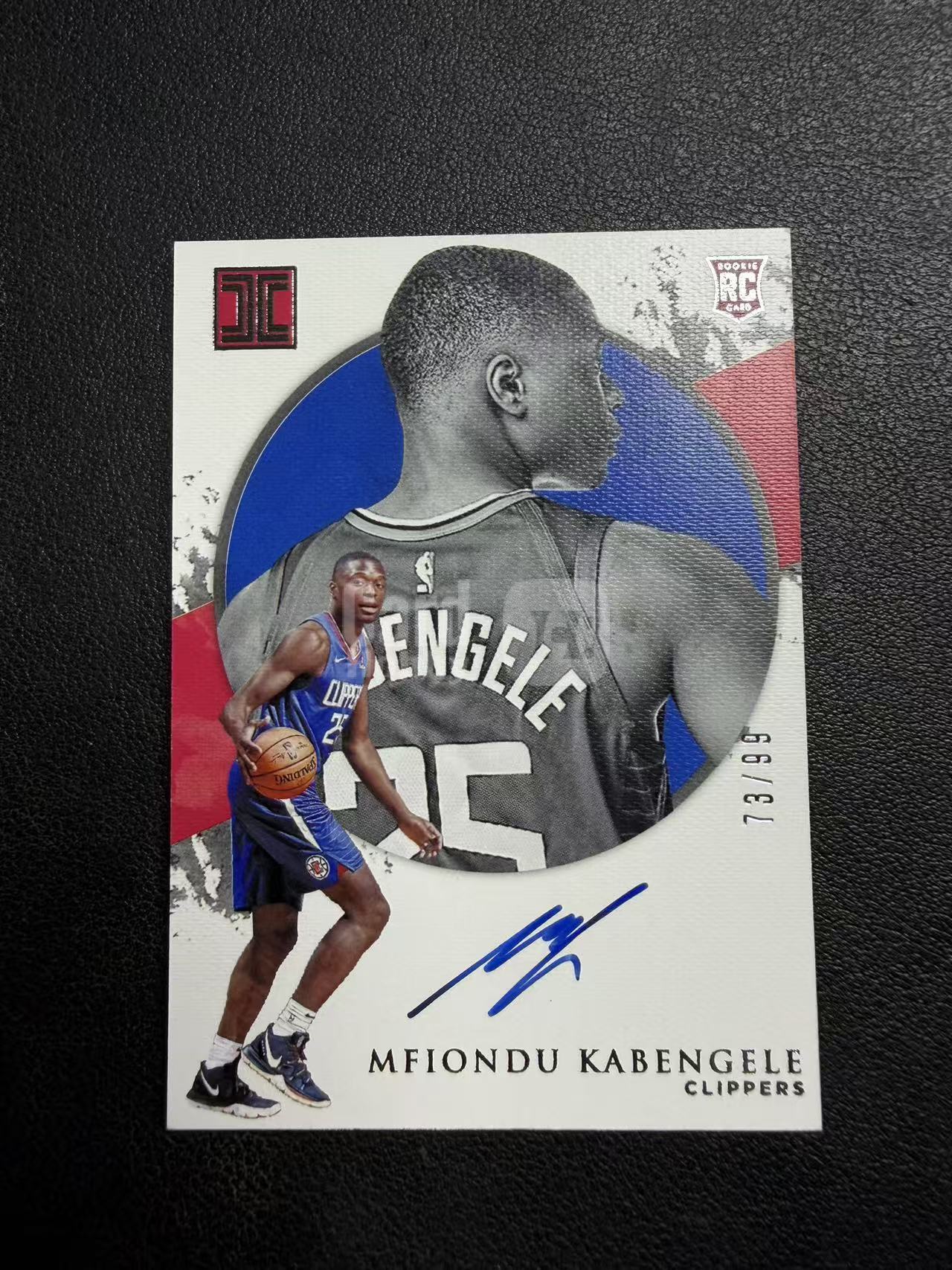 2019-20 Panini Impeccable Mfiondu Kabengele RC 小真金 快船 卡本盖莱 新秀 99编 卡签 回眸签 卡品如图 榊