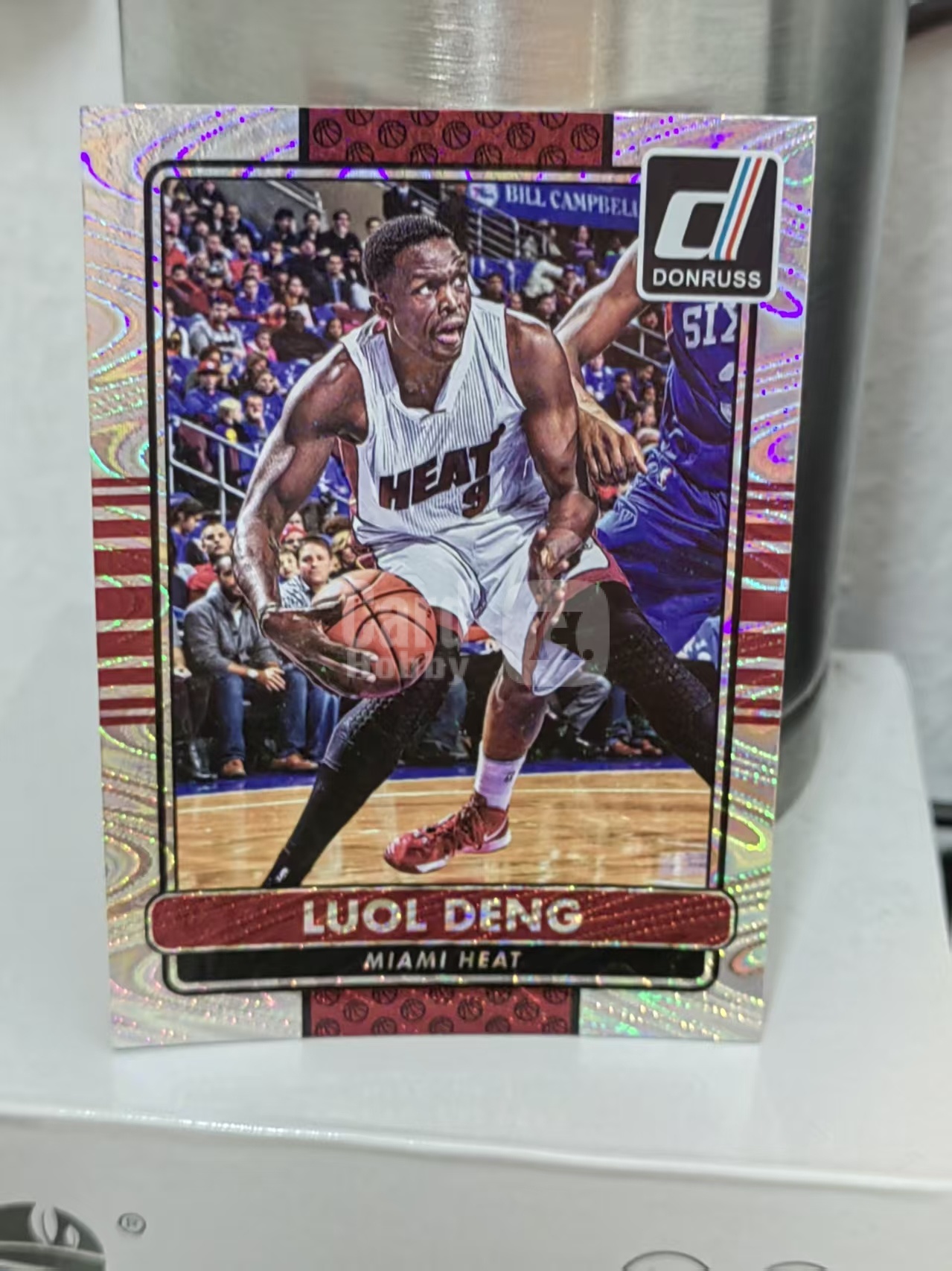 2014-15 Panini Donruss Luol Deng 杜蕾斯 洛尔 邓 热火 变形虫折 波纹折 篮 白边白角 不保卡品 卡品如图