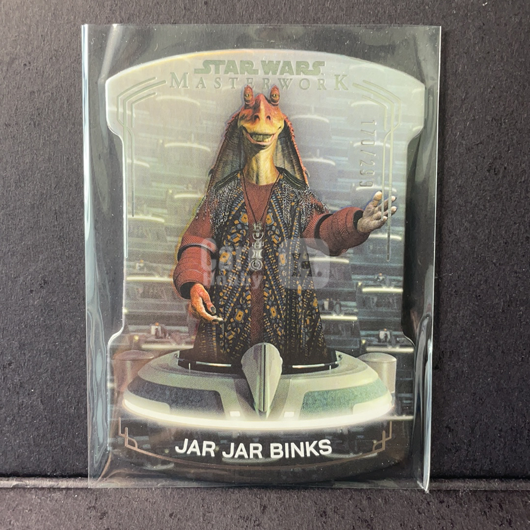2025 Topps Star Wars 星球大战 加加宾克斯 星战前传 银河议会席位异形切割特卡彩虹折射299编 序号GPOD-23 2025 Topps 星战影视Masterwork杰作大师盒