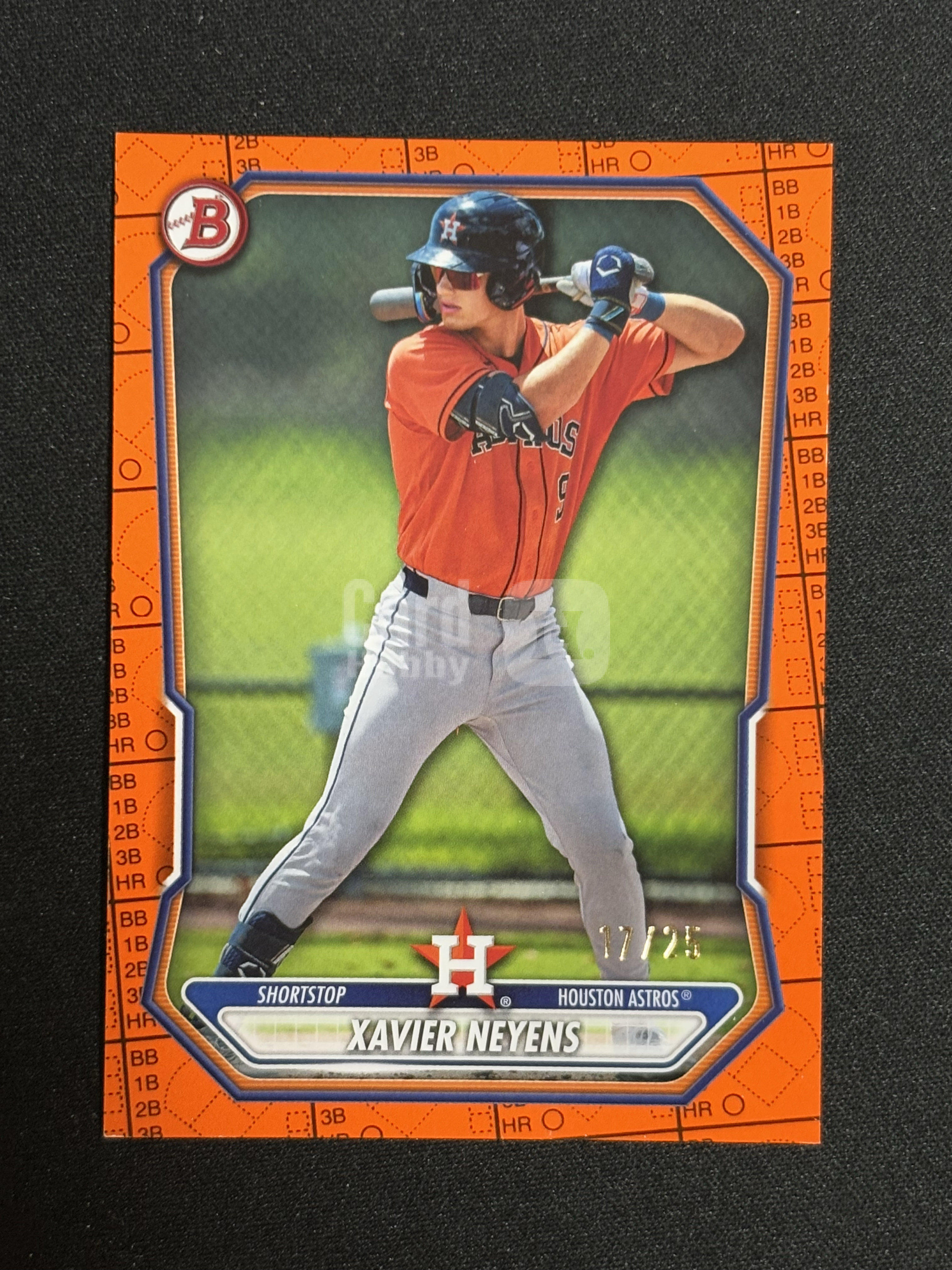 2026 Topps Bowman Xavier Neyens 棒球 MLB休斯顿太空人 泽维尔 内恩斯 橙折 17/25编 卡品如图 - 红豆
