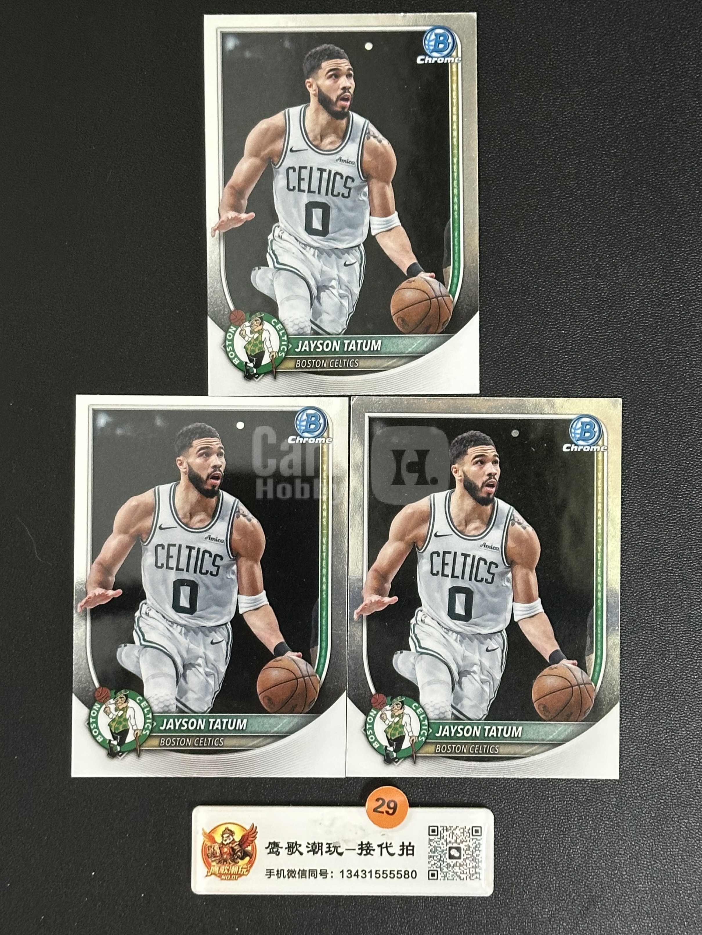 【鹰歌拍卖】塔图姆 Tatum 球星集锦｜2025 Bowman Chrome 凯尔特人 全明星 总冠军 得分王 关键球 大心脏 组织 投射 防守 得分 lot3张 凑套必备 不保卡品#YG29橙
